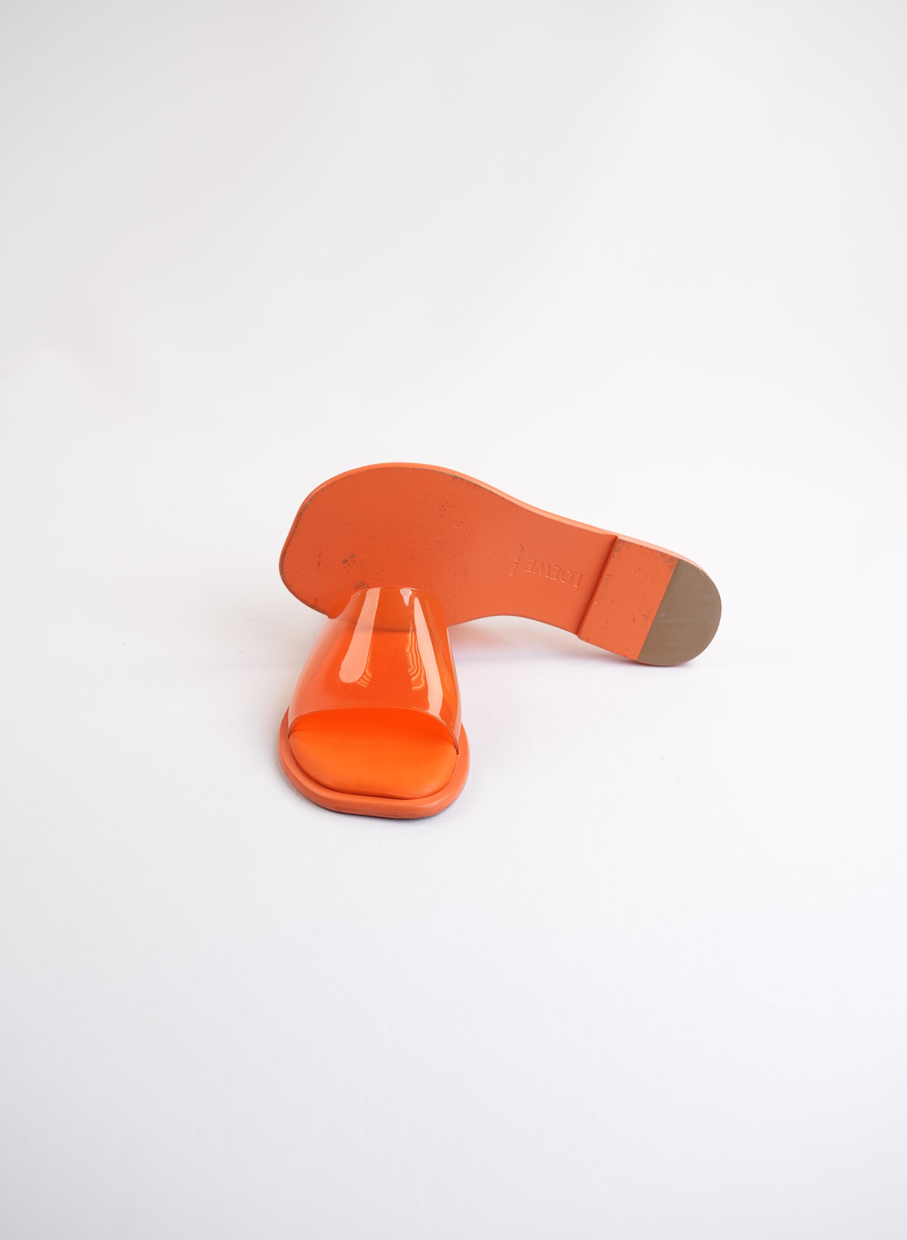 Loewe Transparent Orange Sandals With Padded Insole