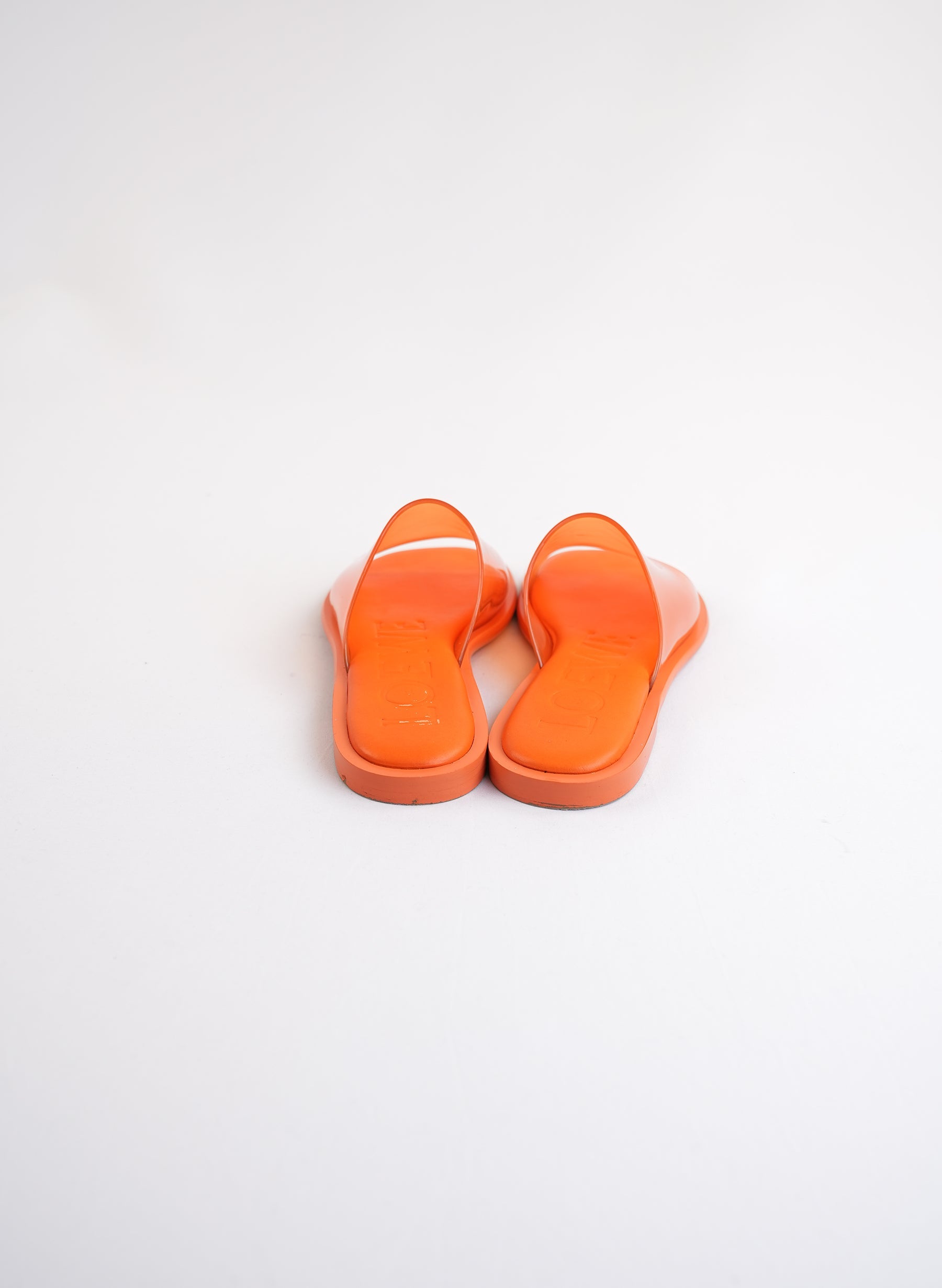 Loewe Transparent Orange Sandals With Padded Insole