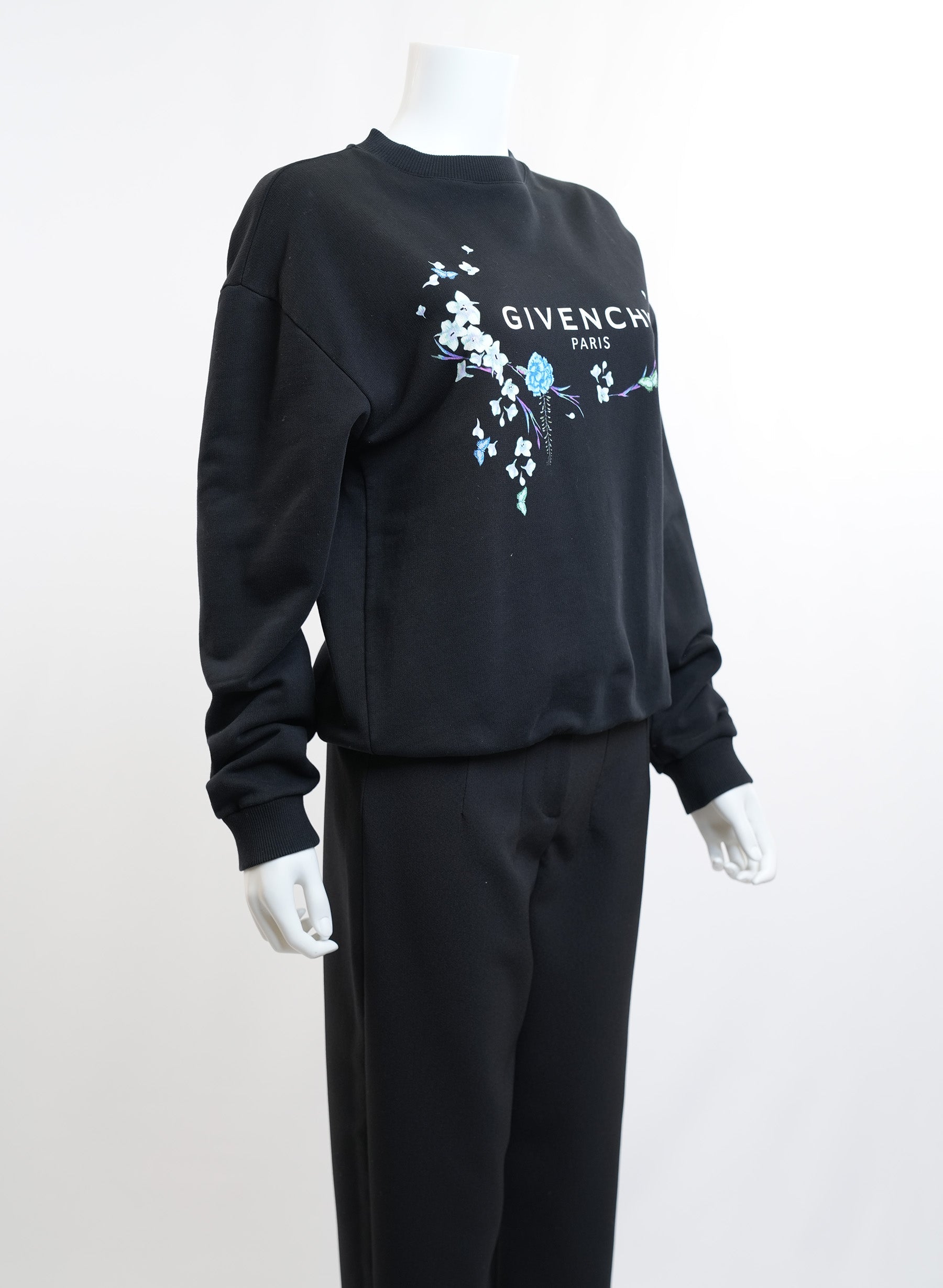 Givenchy Black Floral Print Sweatshirt