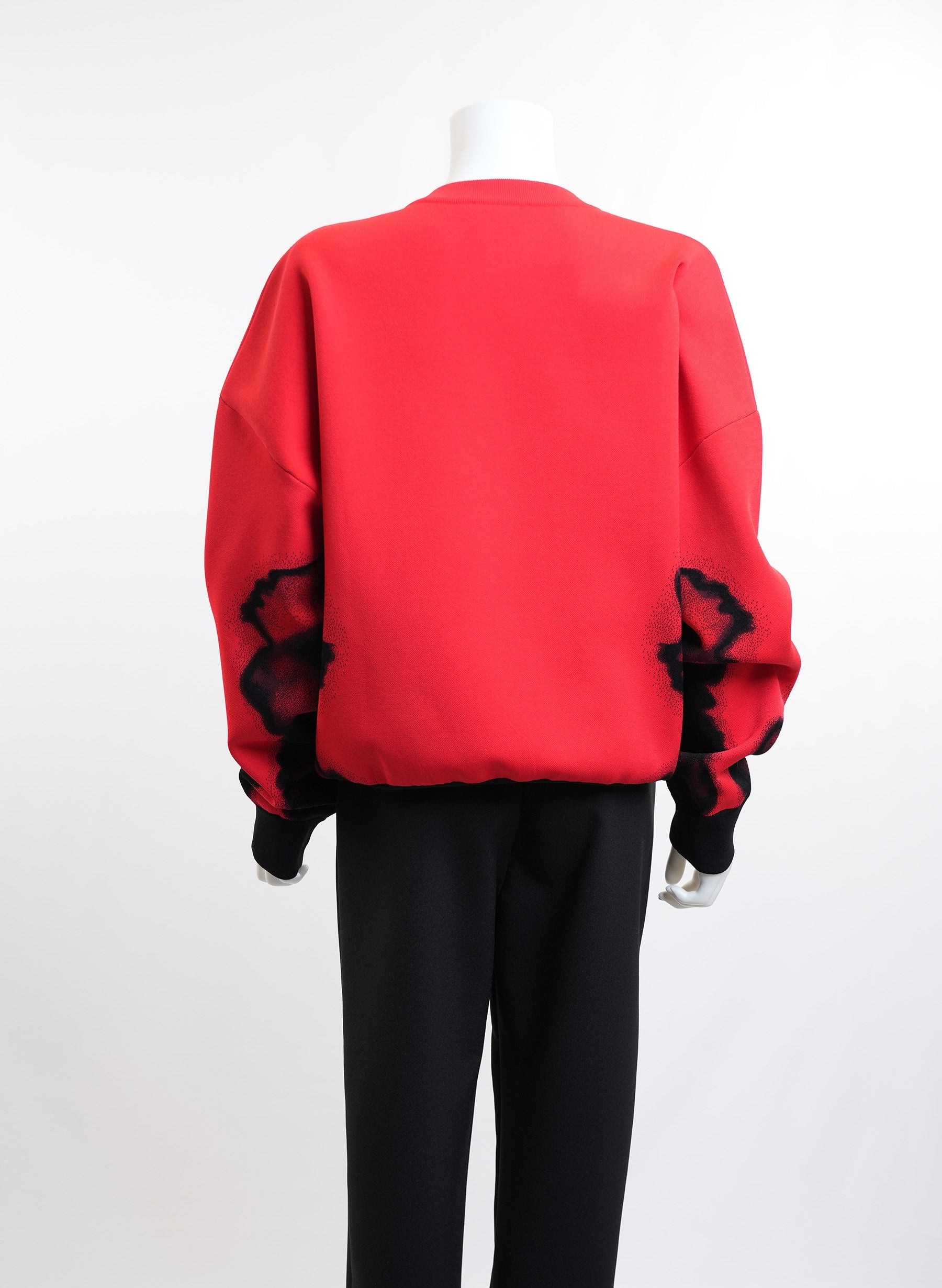 Alexander McQueen Ink Flower Crewneck Sweater