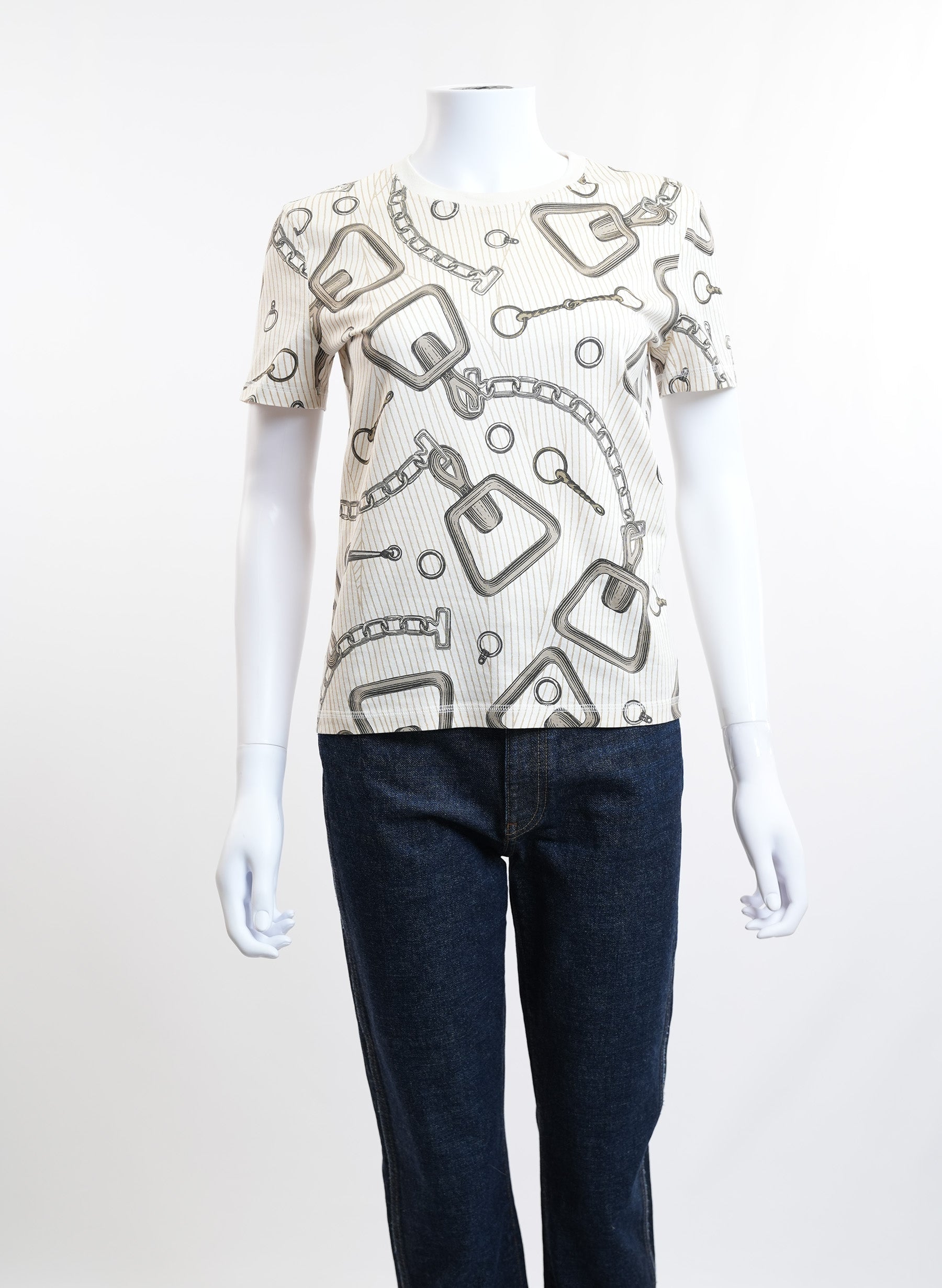 Hermes Effet Kaleidoscope Print Cotton T-Shirt