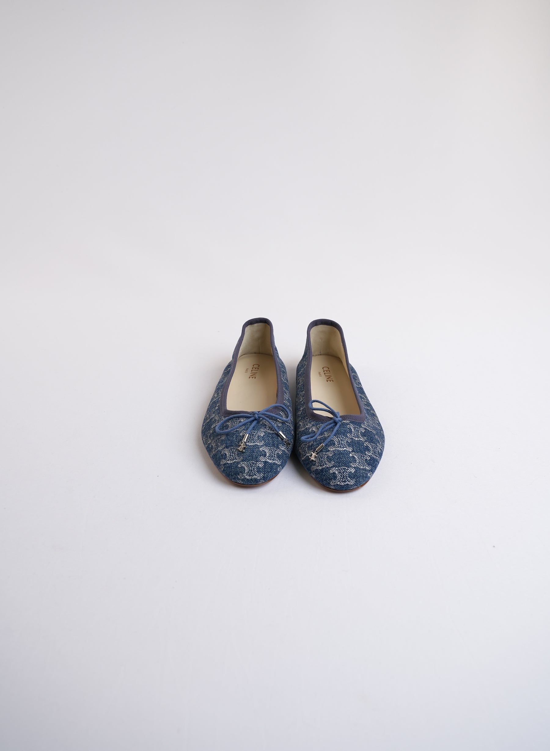 Celine Ballet Blue Monogram Flat