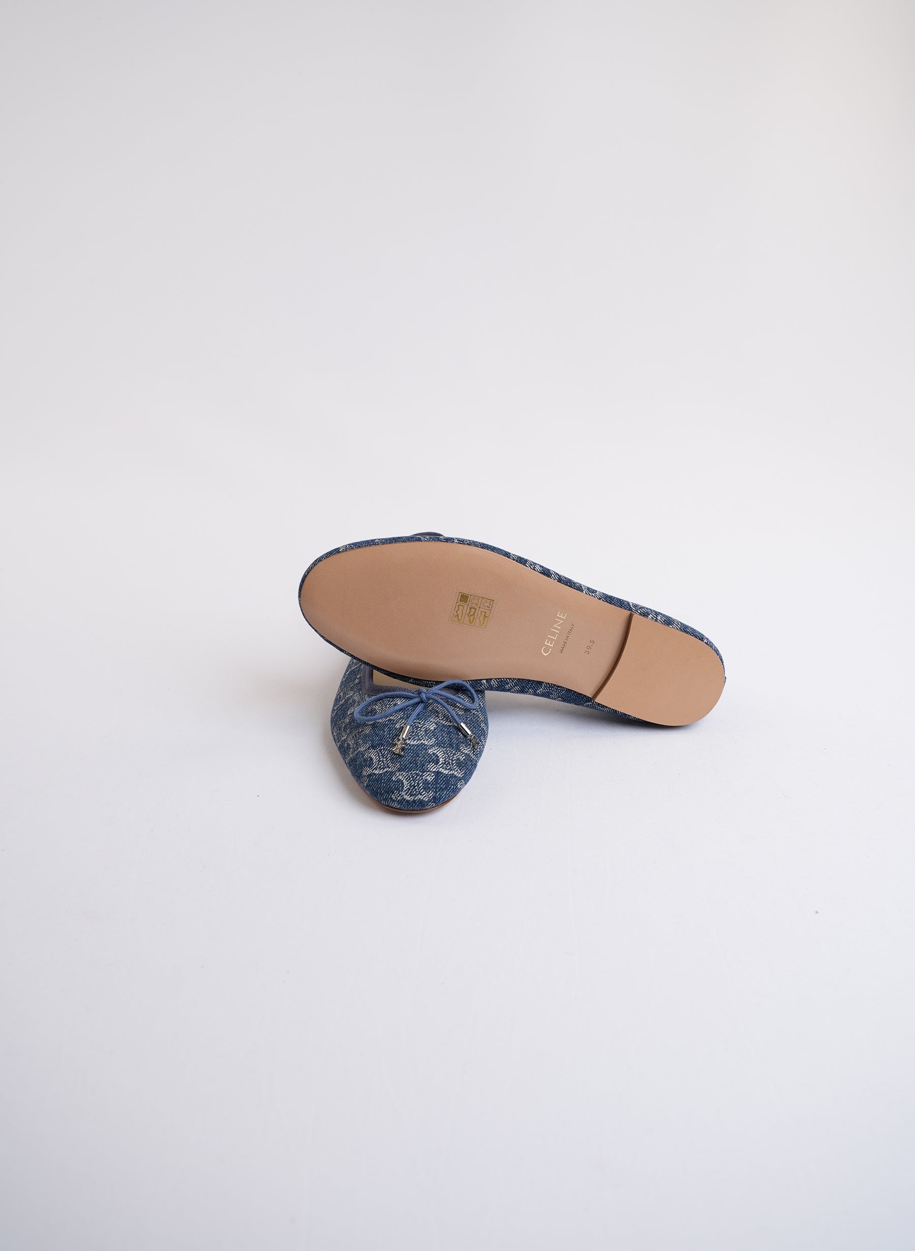 Celine Ballet Blue Monogram Flat