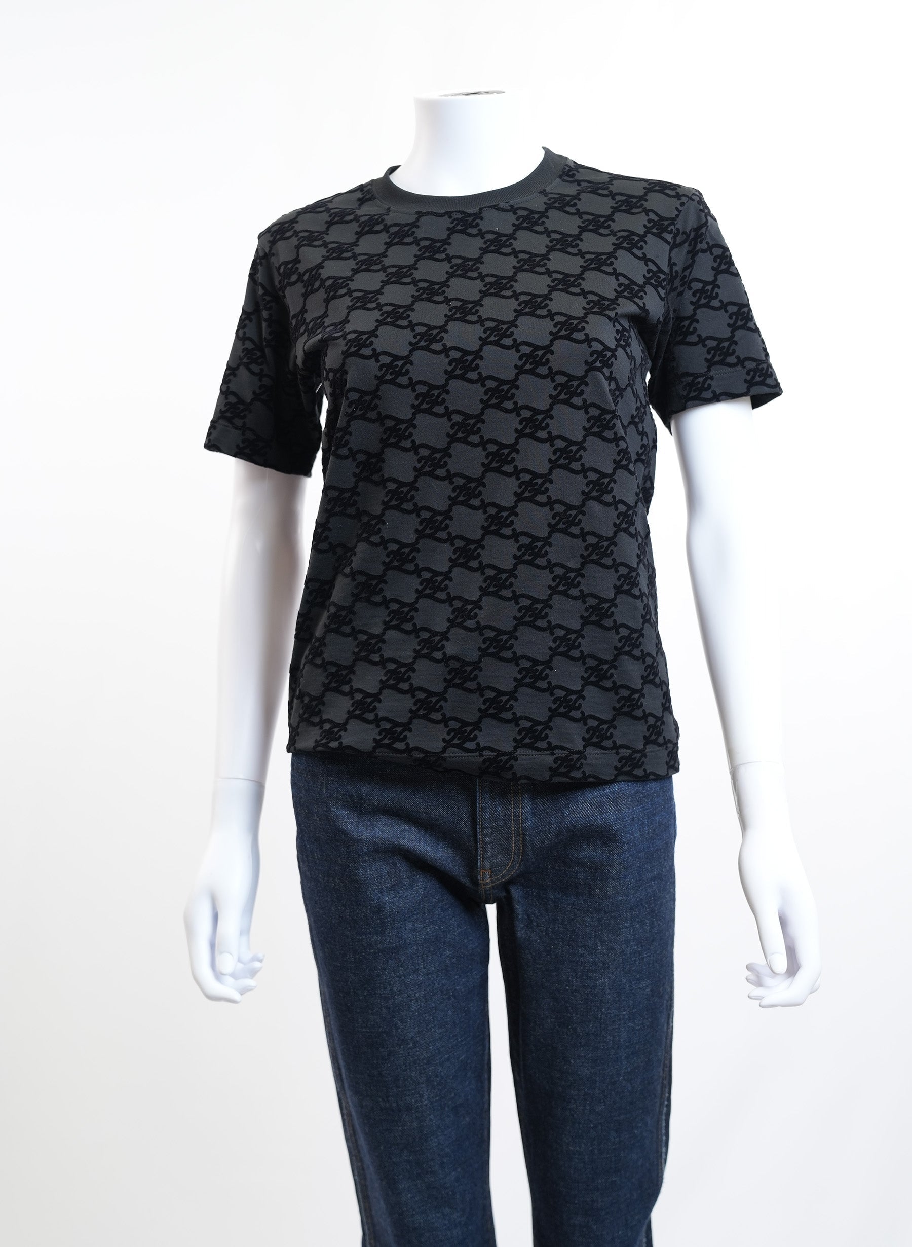 Fendi Short Sleeve FF Logo T Shirt