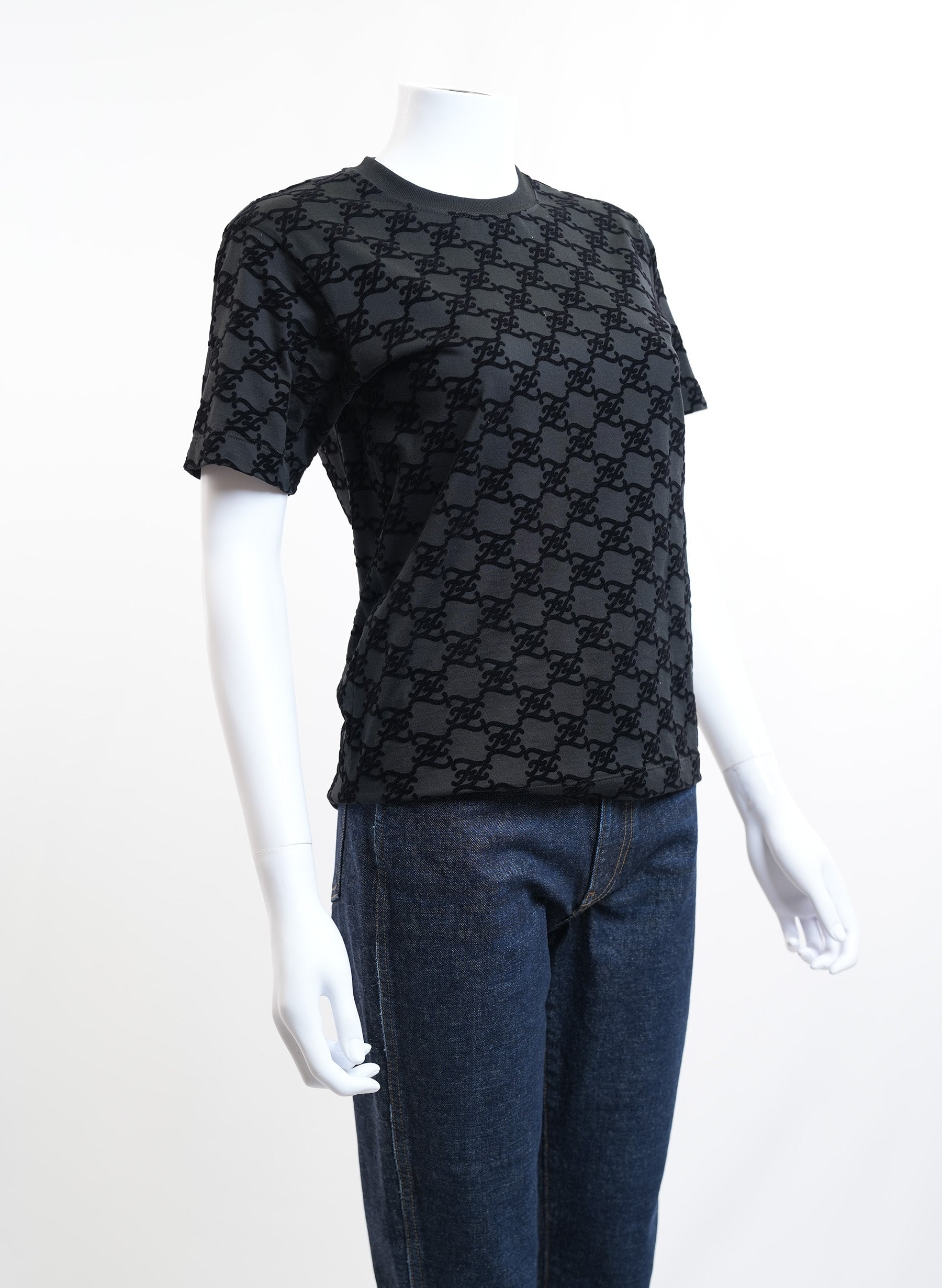 Fendi Short Sleeve FF Logo T Shirt