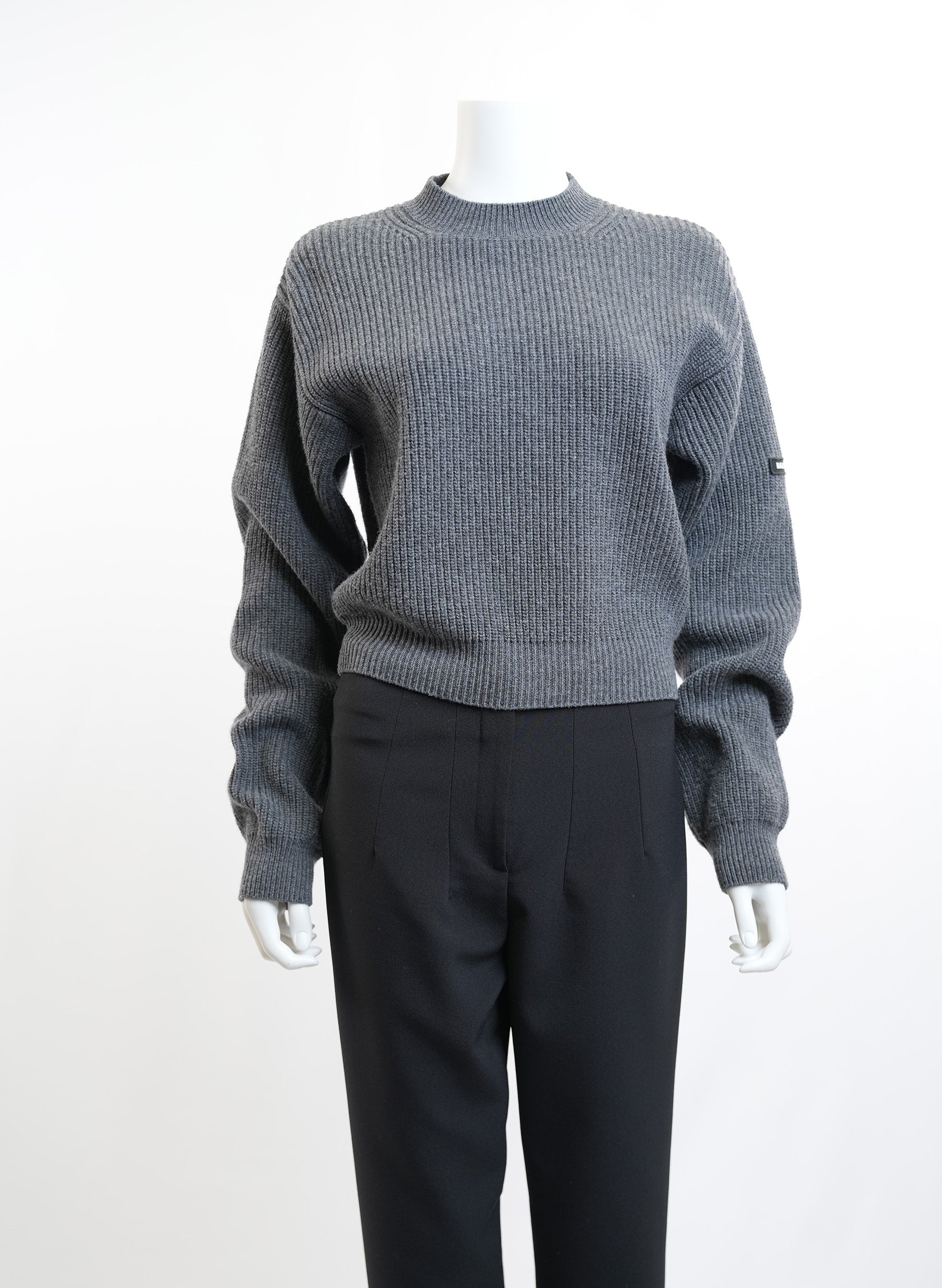 Balenciaga Grey Pull On Sweater