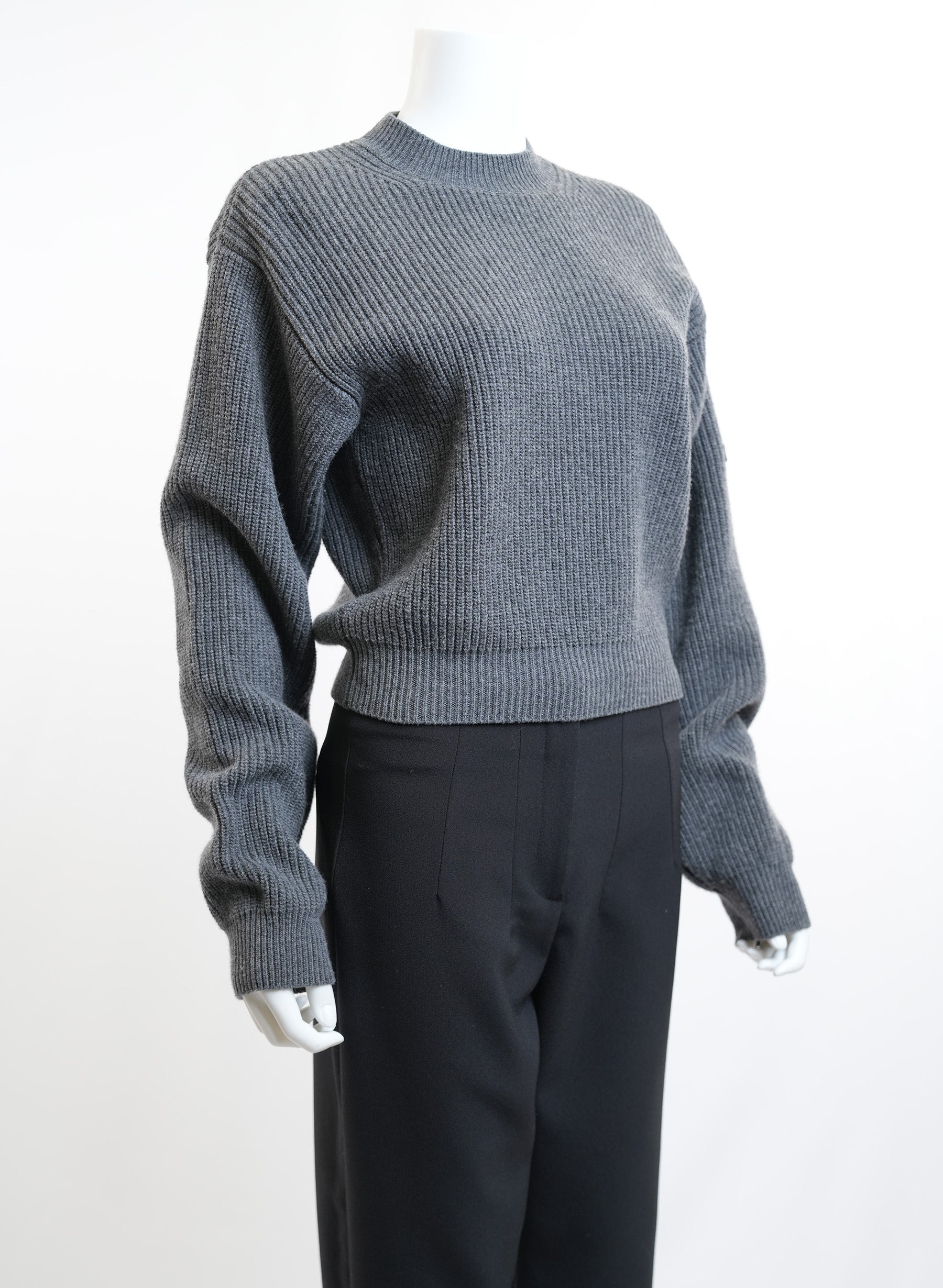 Balenciaga Grey Pull On Sweater