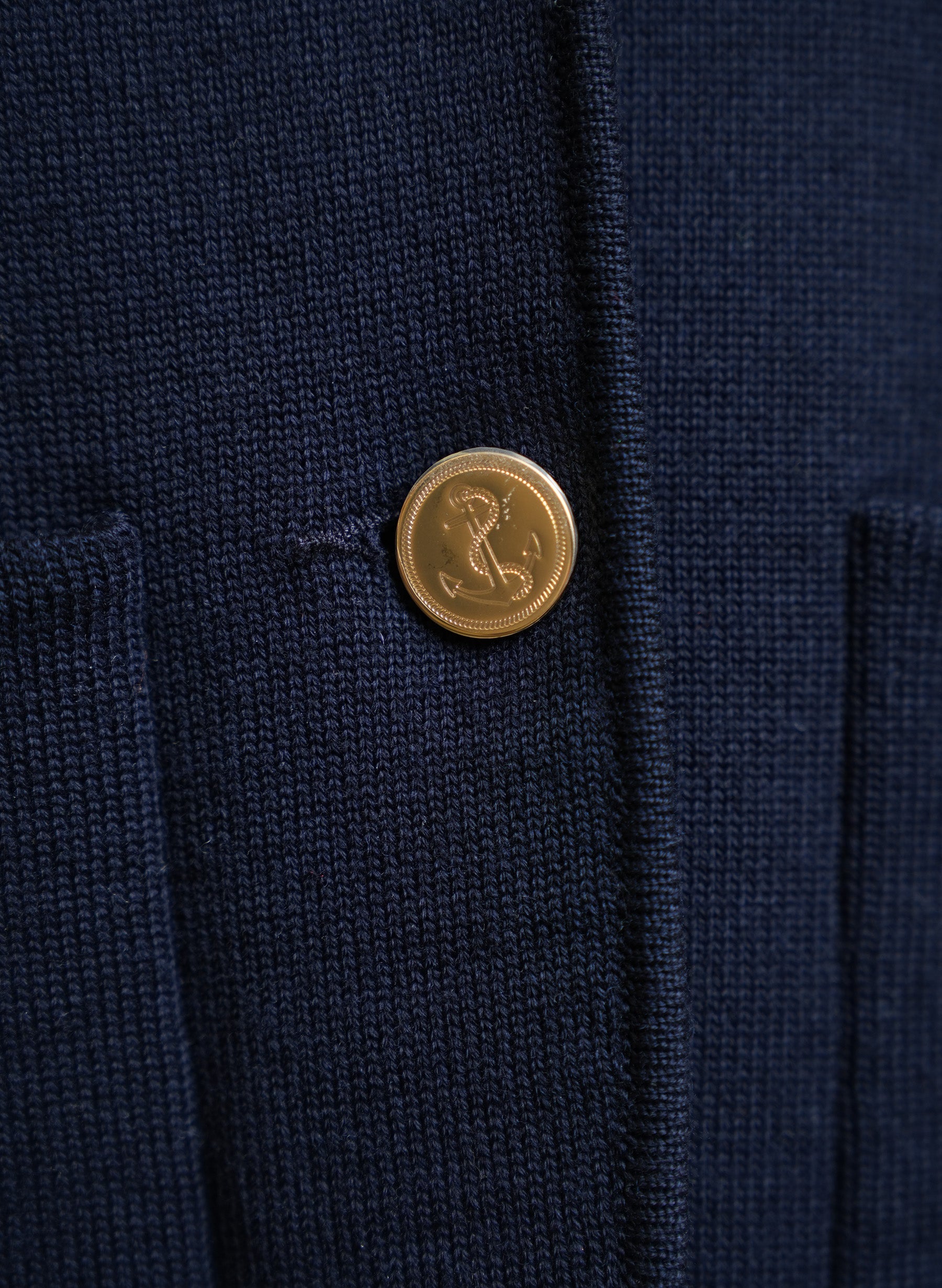 Thom Browne Wool Blend Navy Blue Blazer