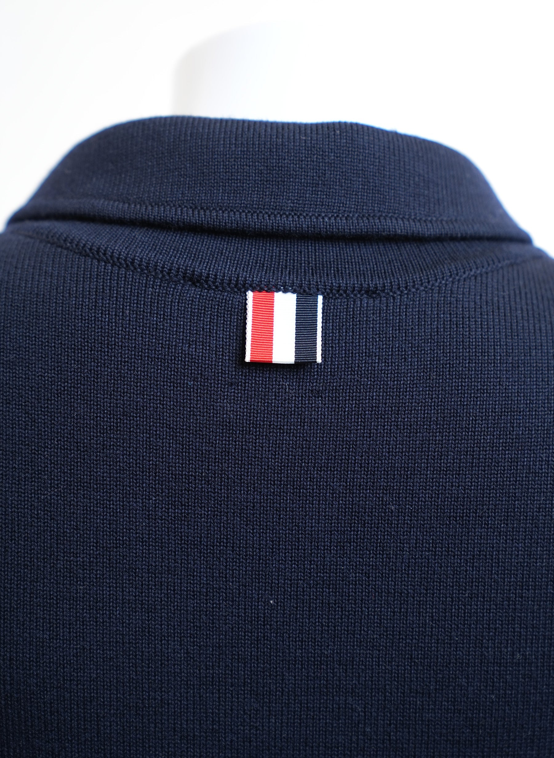 Thom Browne Wool Blend Navy Blue Blazer