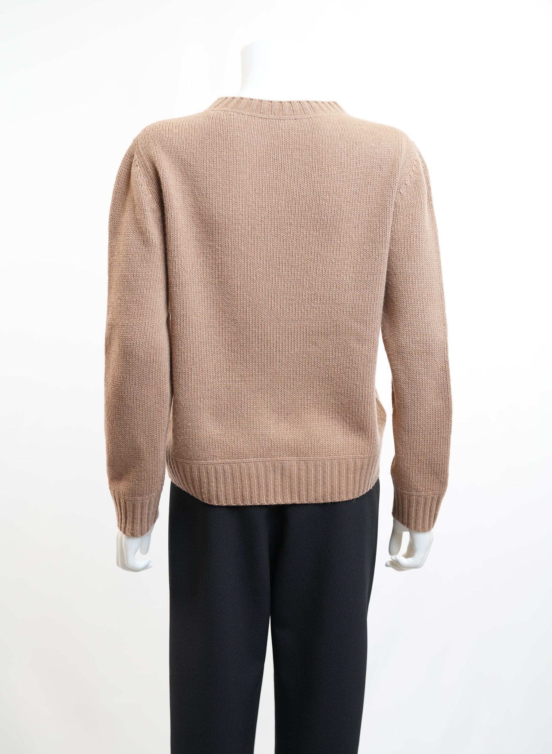 Prada Cashmere And Wool Logo Crew Neck Sweater