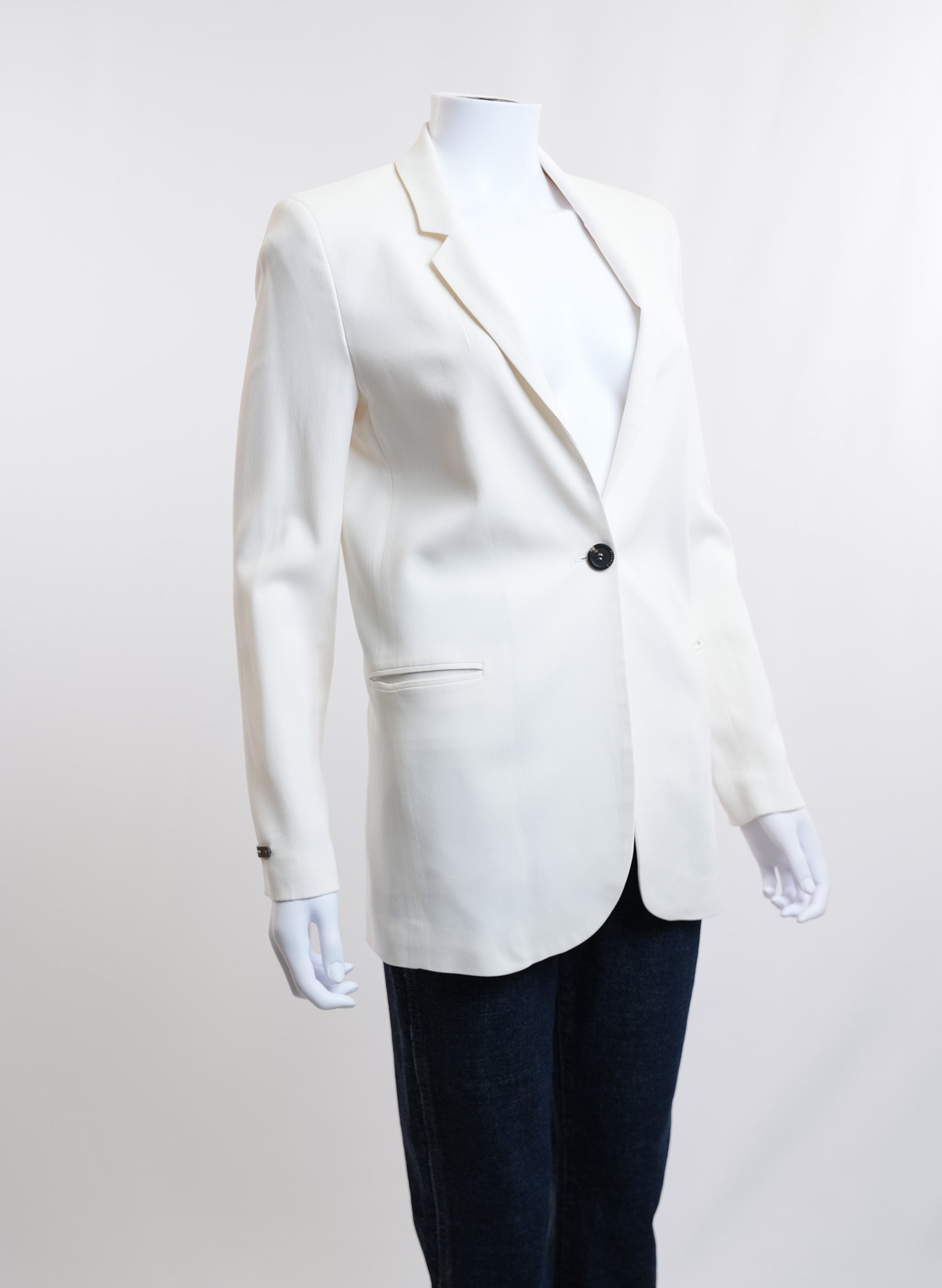 Prada Cream Single Button Blazer