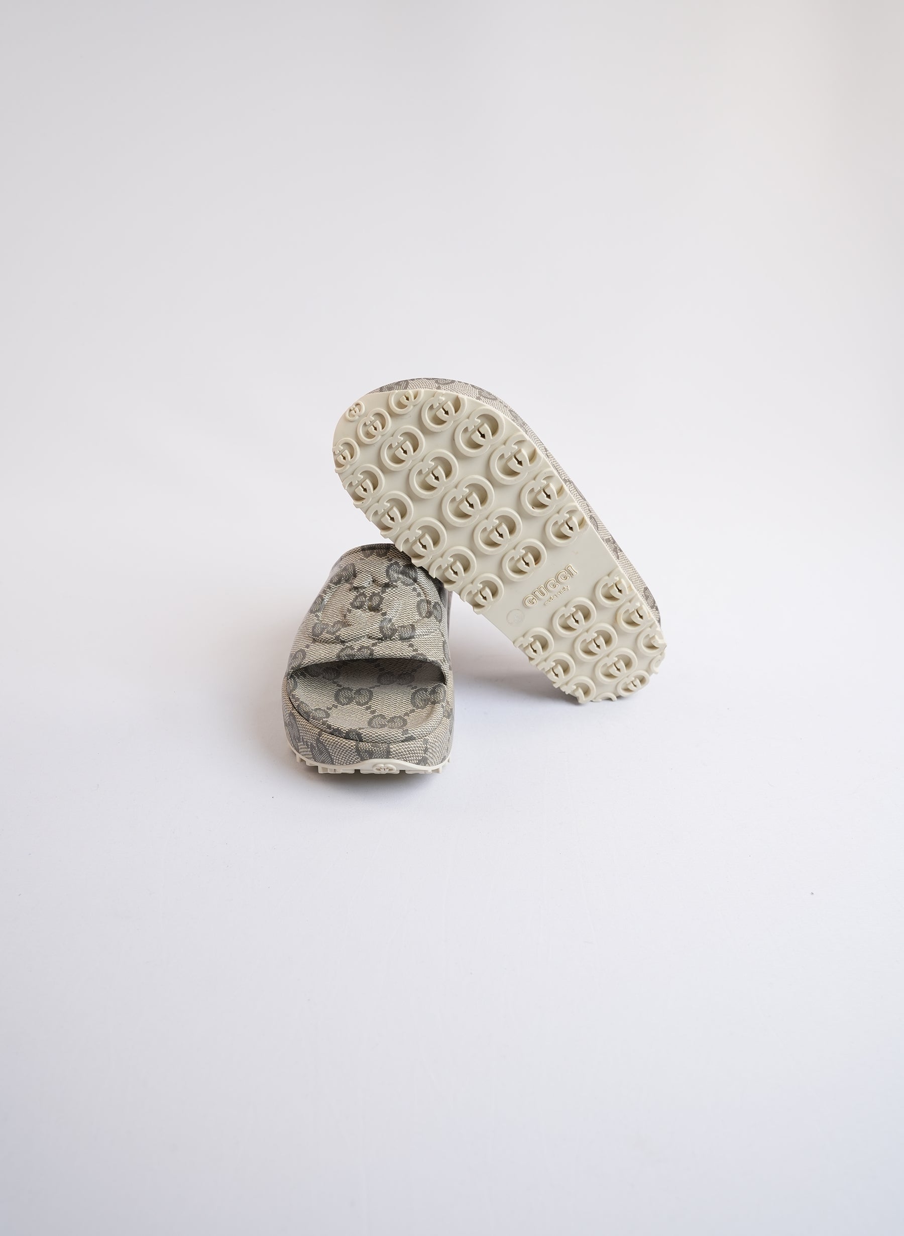 Gucci GG Platform Sandals With Rubber Sole