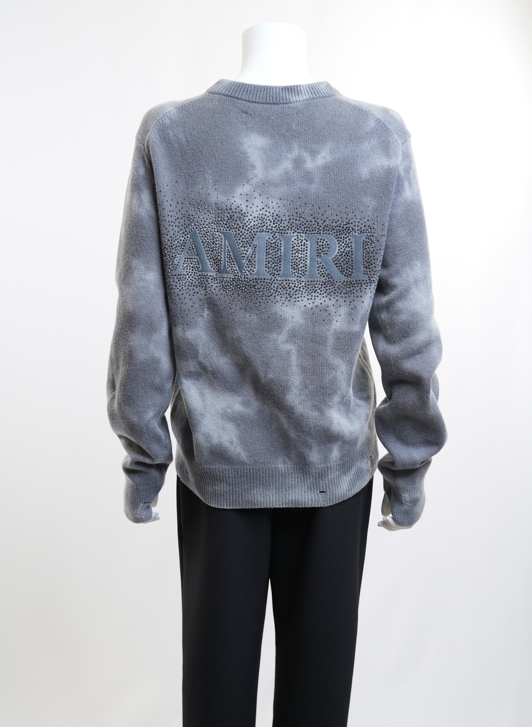 Amiri Grey Tie Dye Sweater
