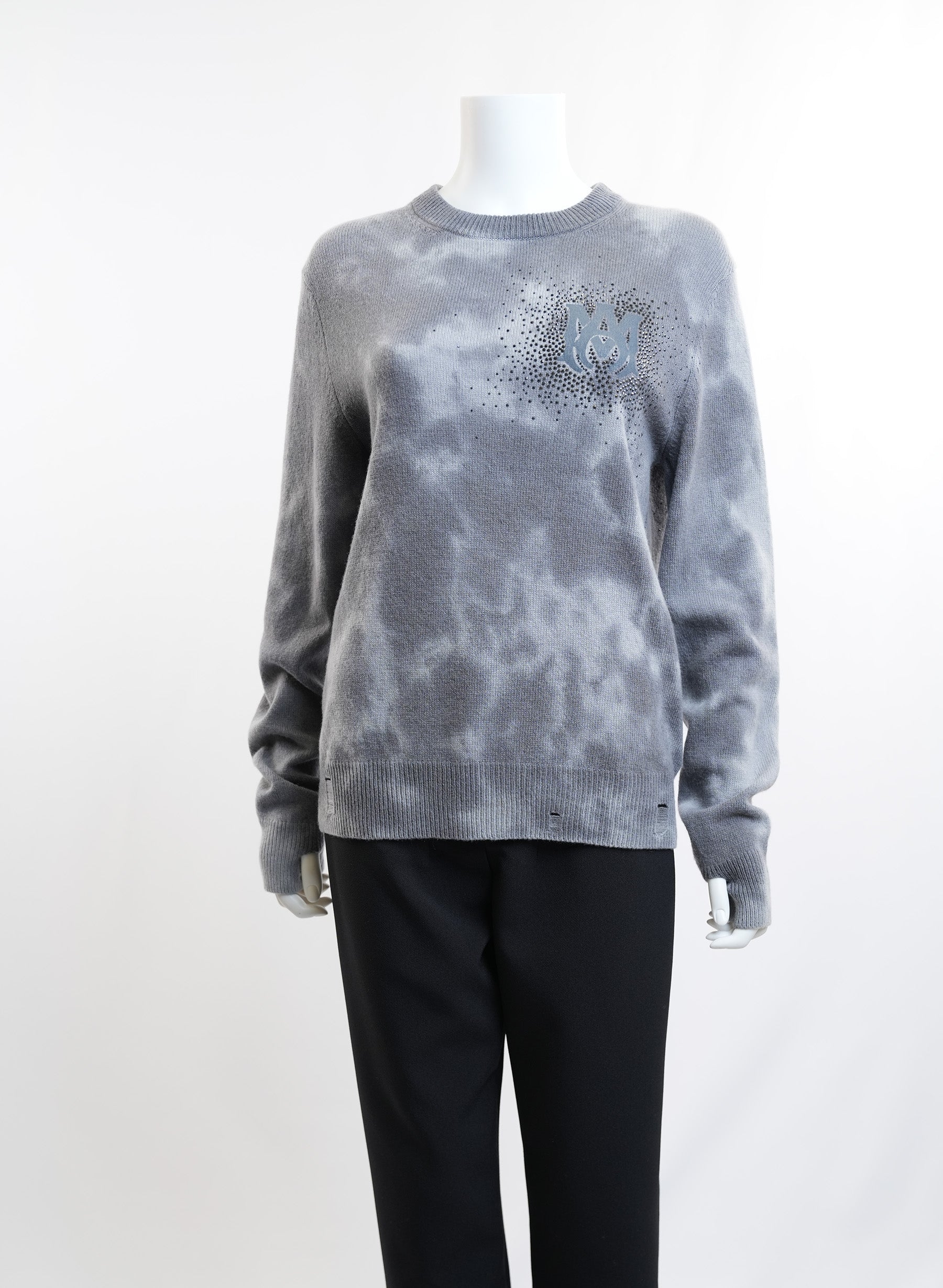 Amiri Grey Tie Dye Sweater