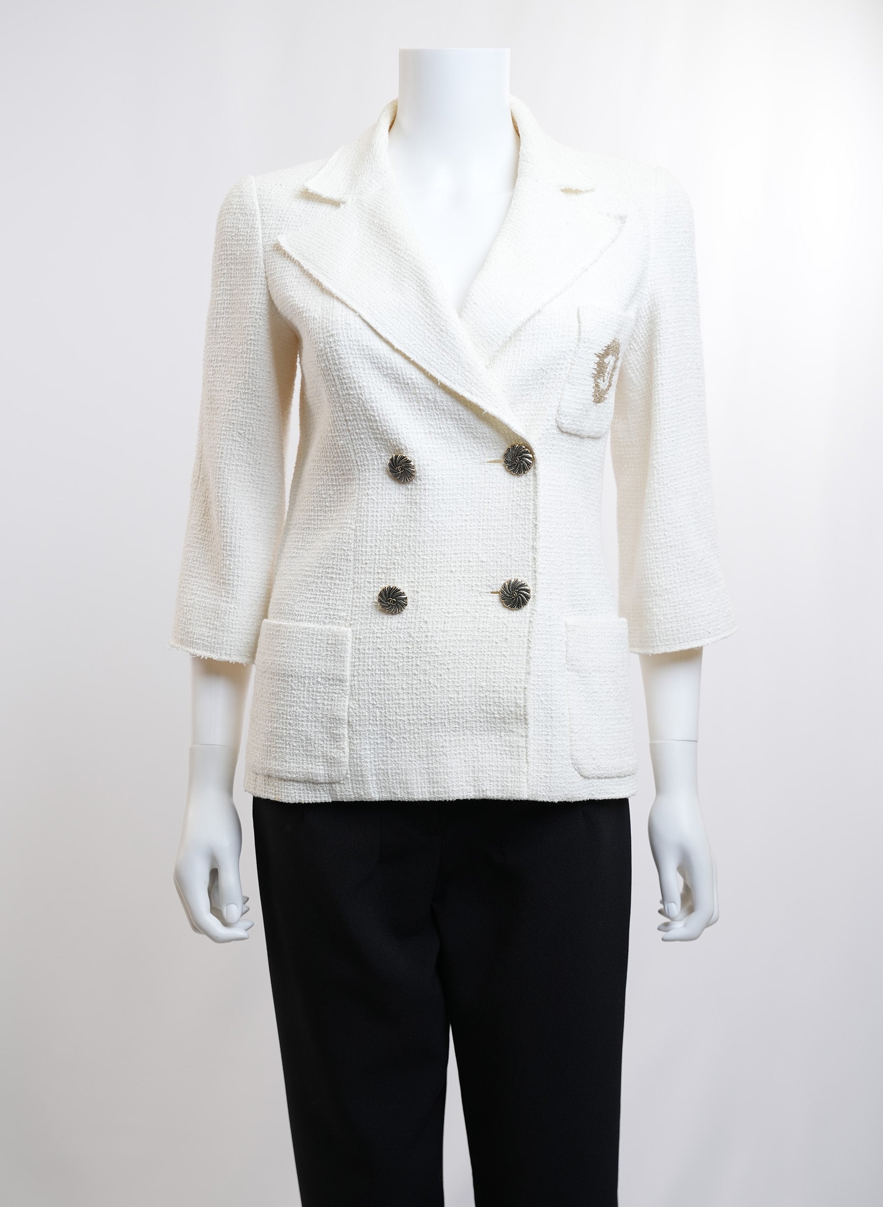 Chanel White Tweed Jacket