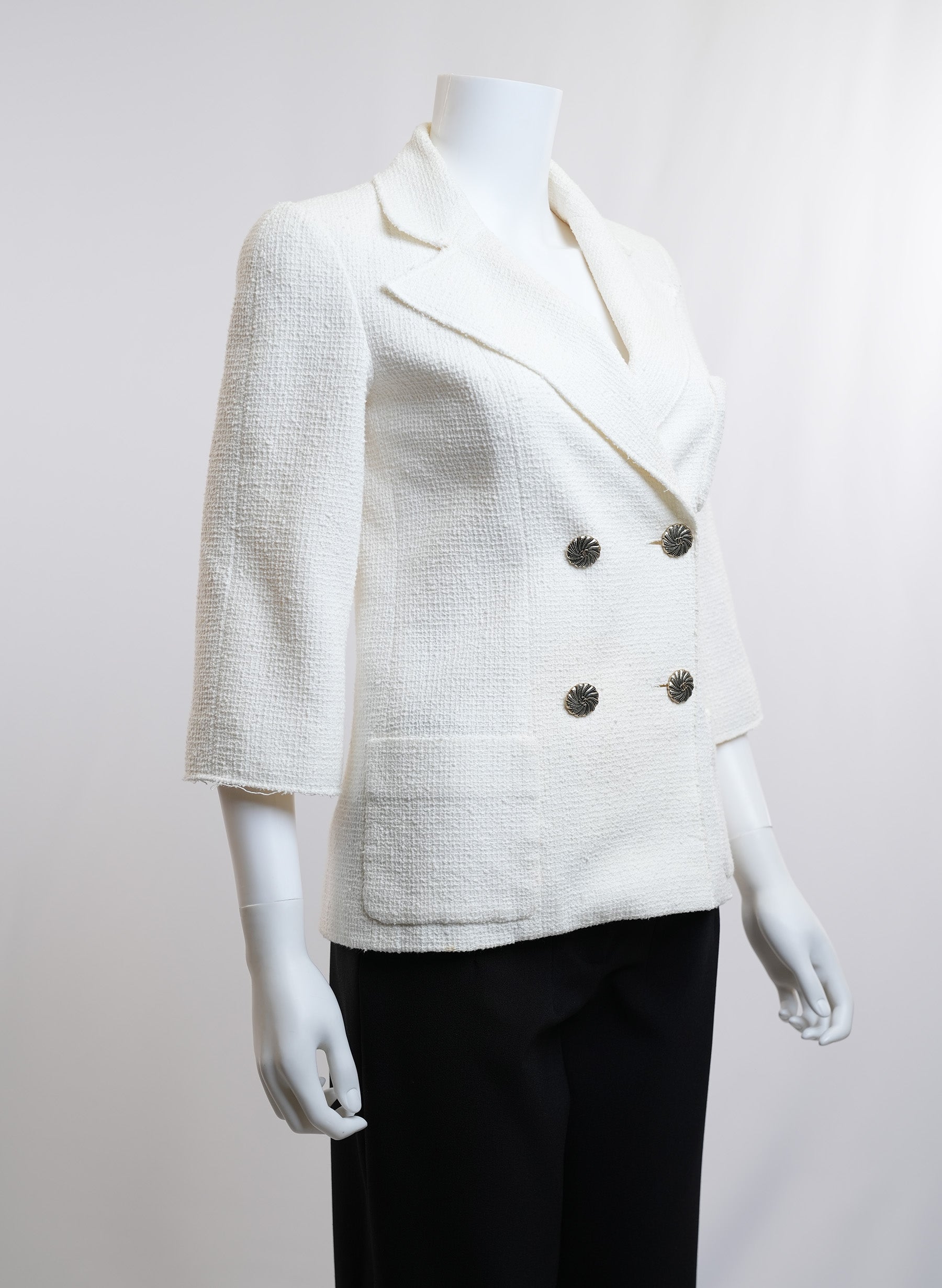 Chanel White Tweed Jacket