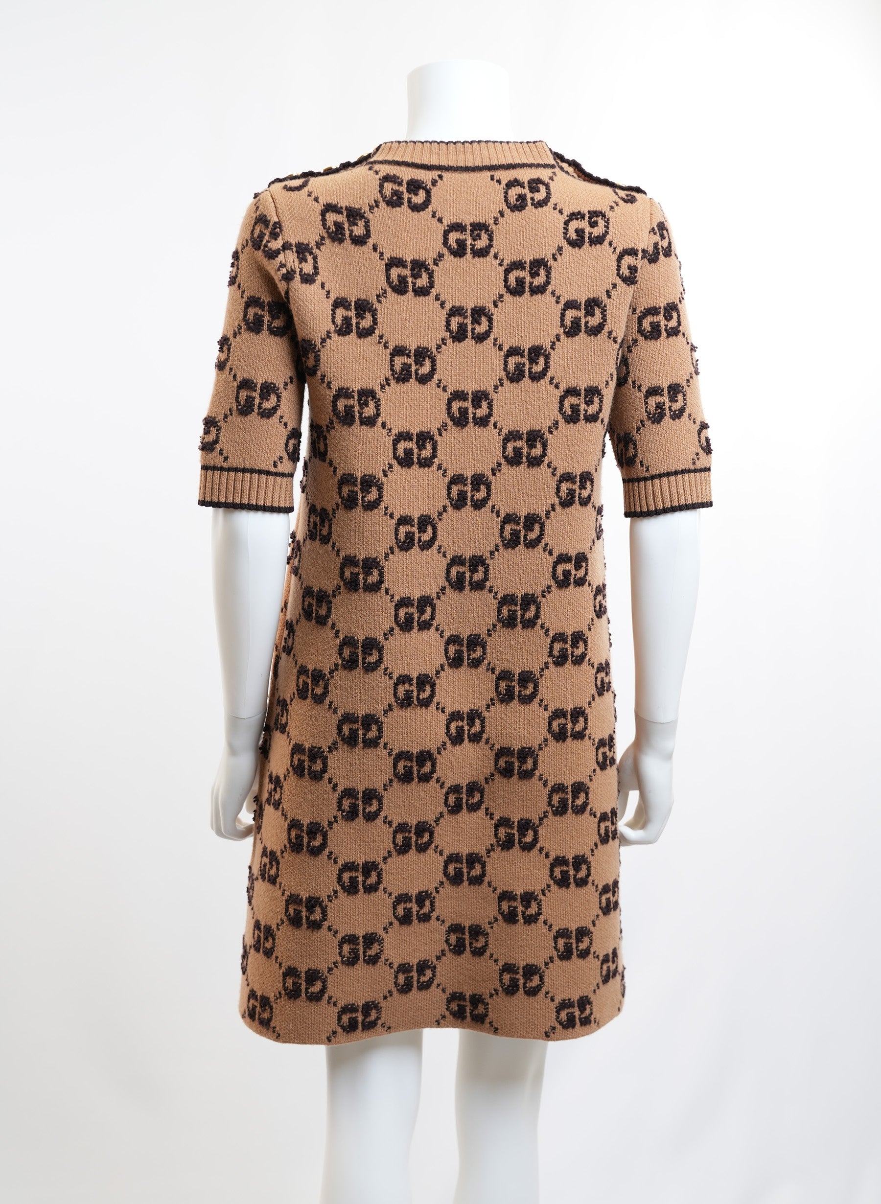Gucci GG Wool Boucle Jacquard Sweater Dress