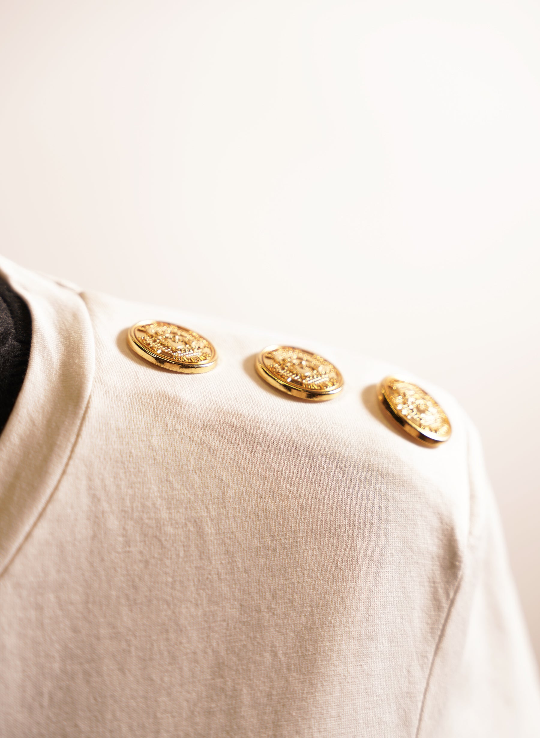 Balmain Button-Embellished Logo T-Shirt