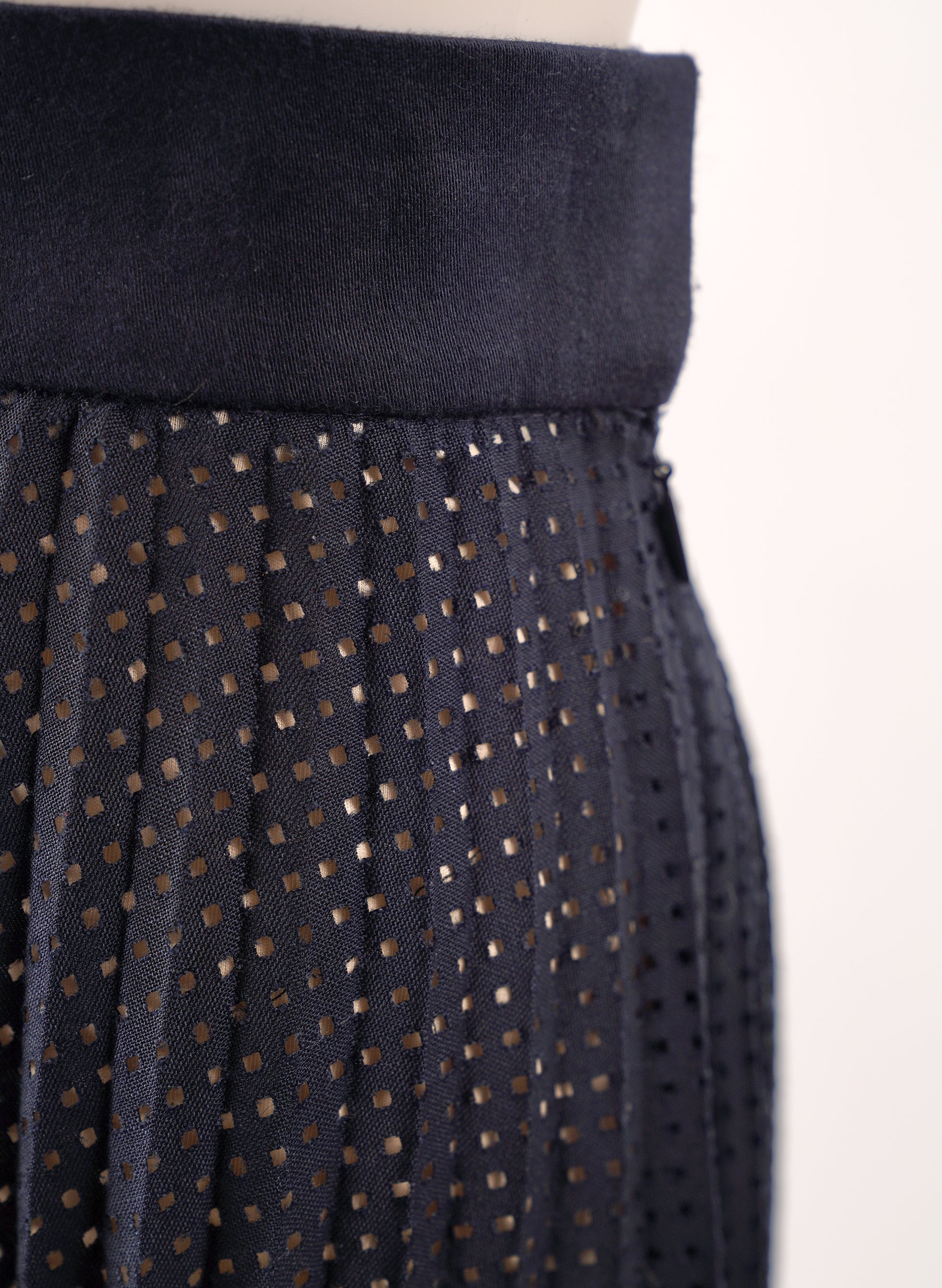 Fendi Perforated Pleated Skirt