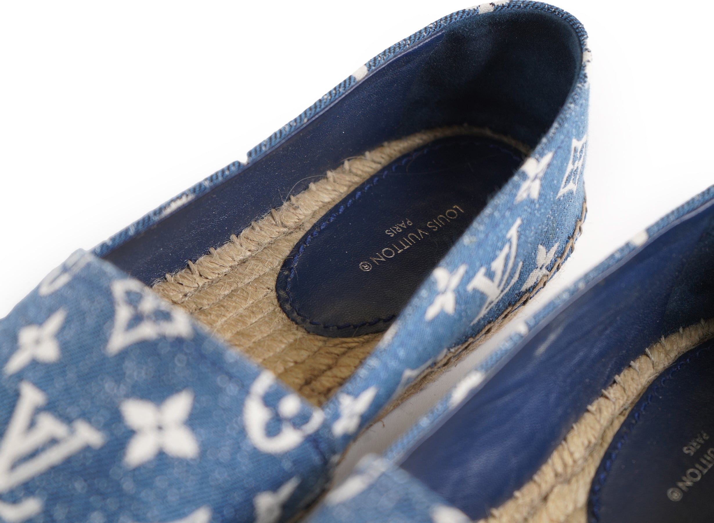 Louis Vuitton Monogram Denim Starboard Espadrille Flats