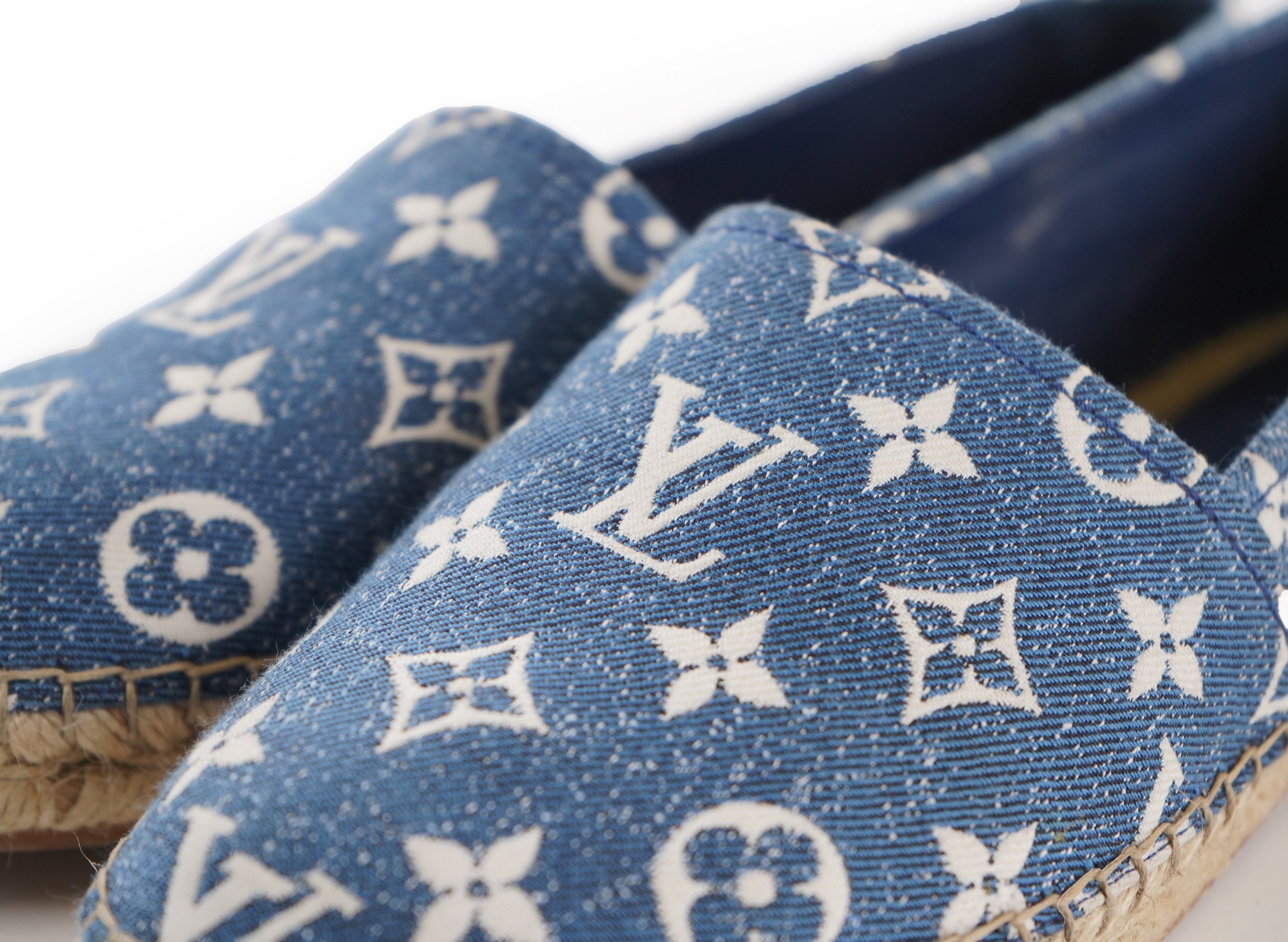 Louis Vuitton Monogram Denim Starboard Espadrille Flats