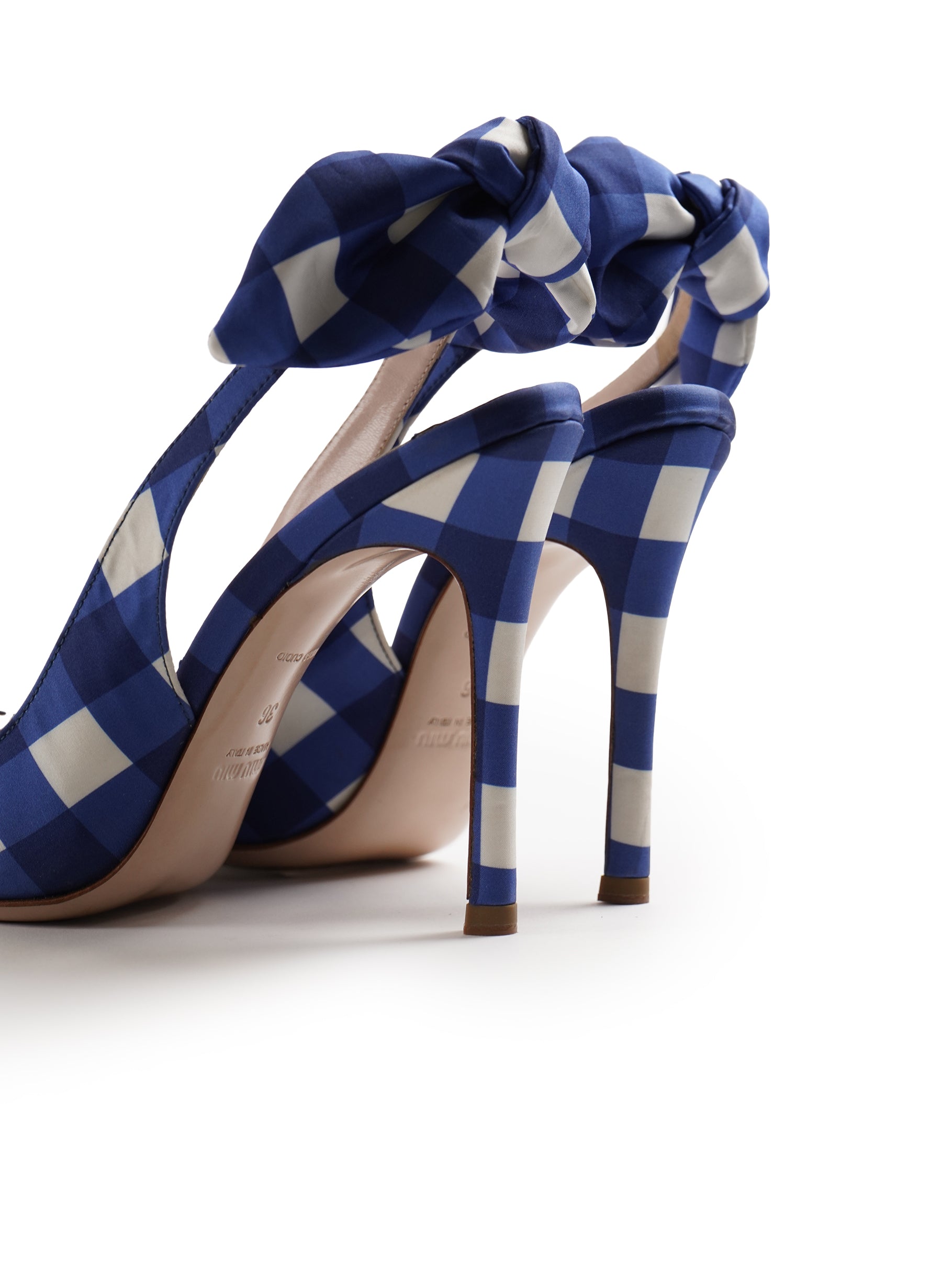 Miu Miu Gingham Slingback Pumps