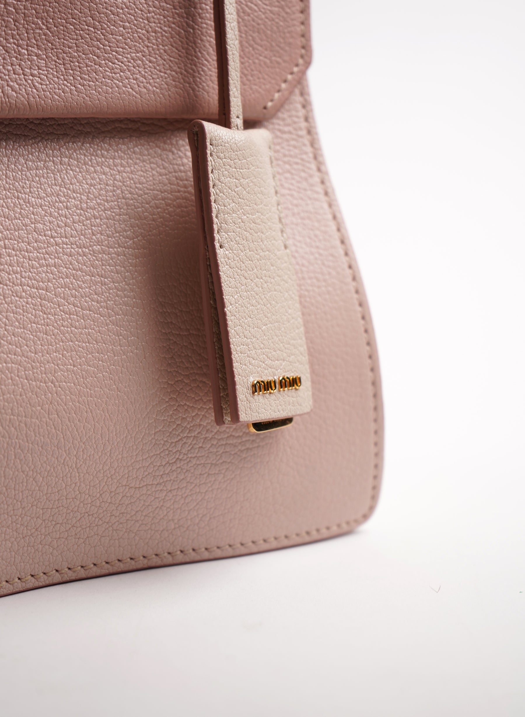 Miu Miu Madras Leather Top Handle Bag