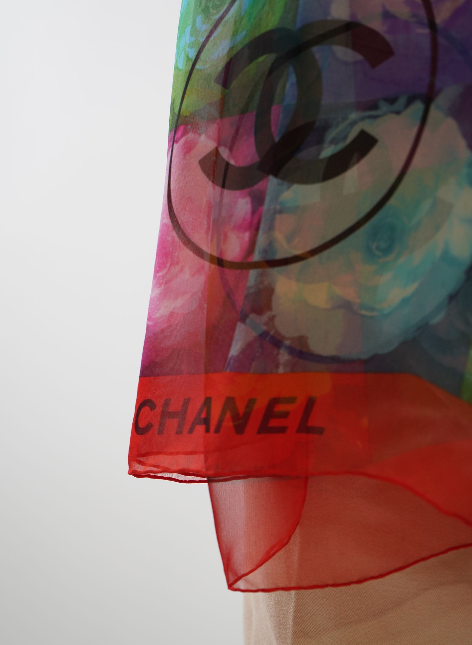 Chanel Silk CC Scarf