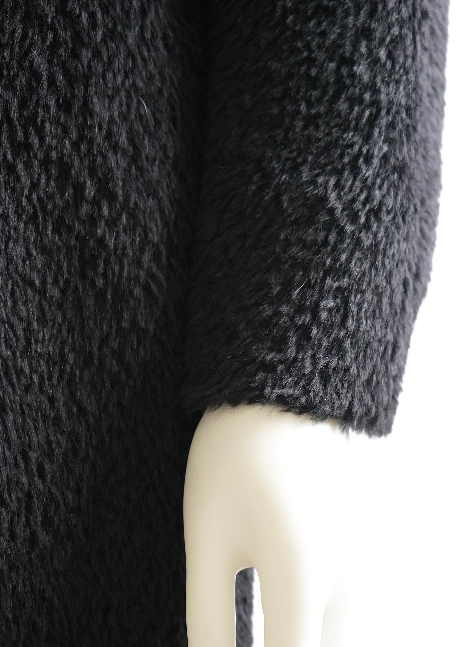 Max Mara Black Alpaca Blend Coat