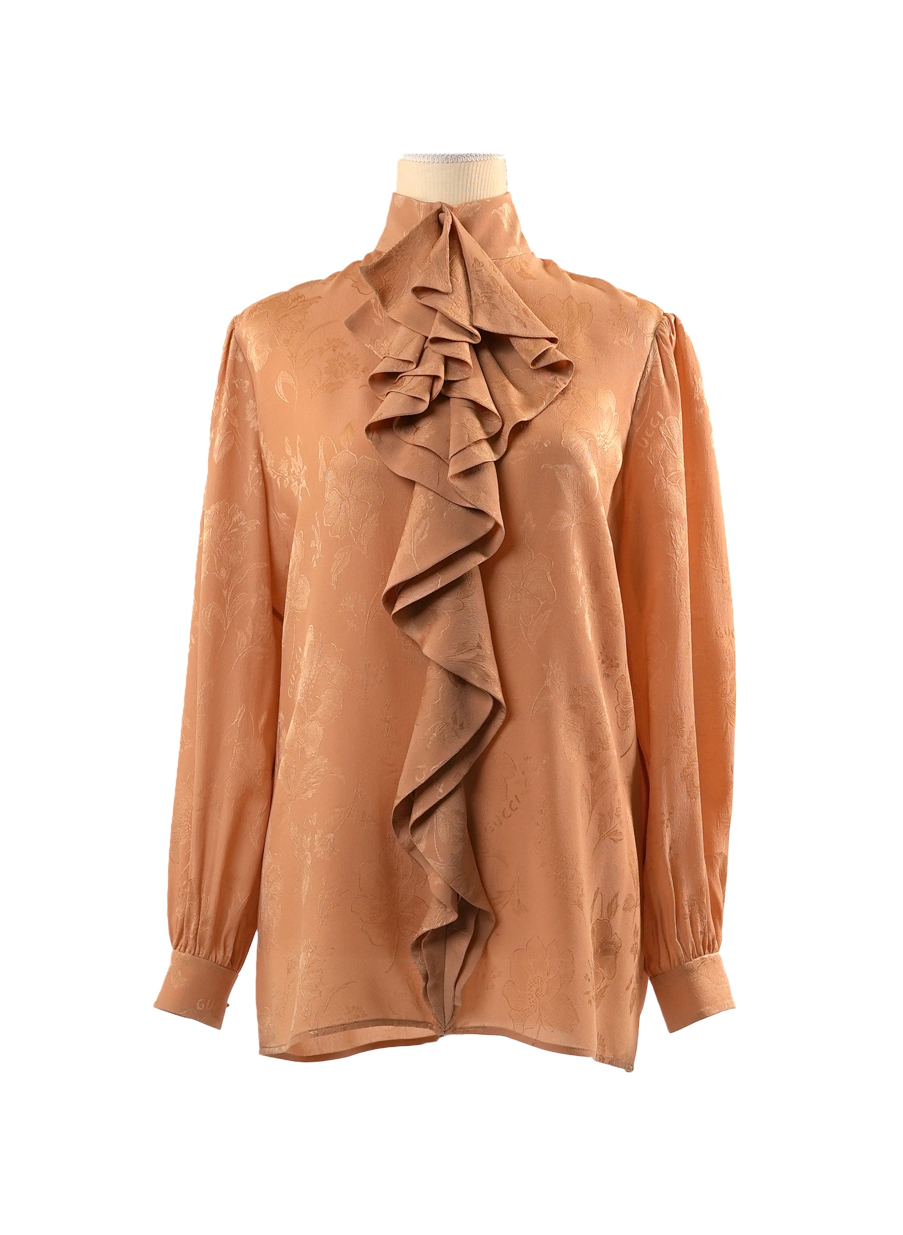 Gucci Silk Ruffle Blouse