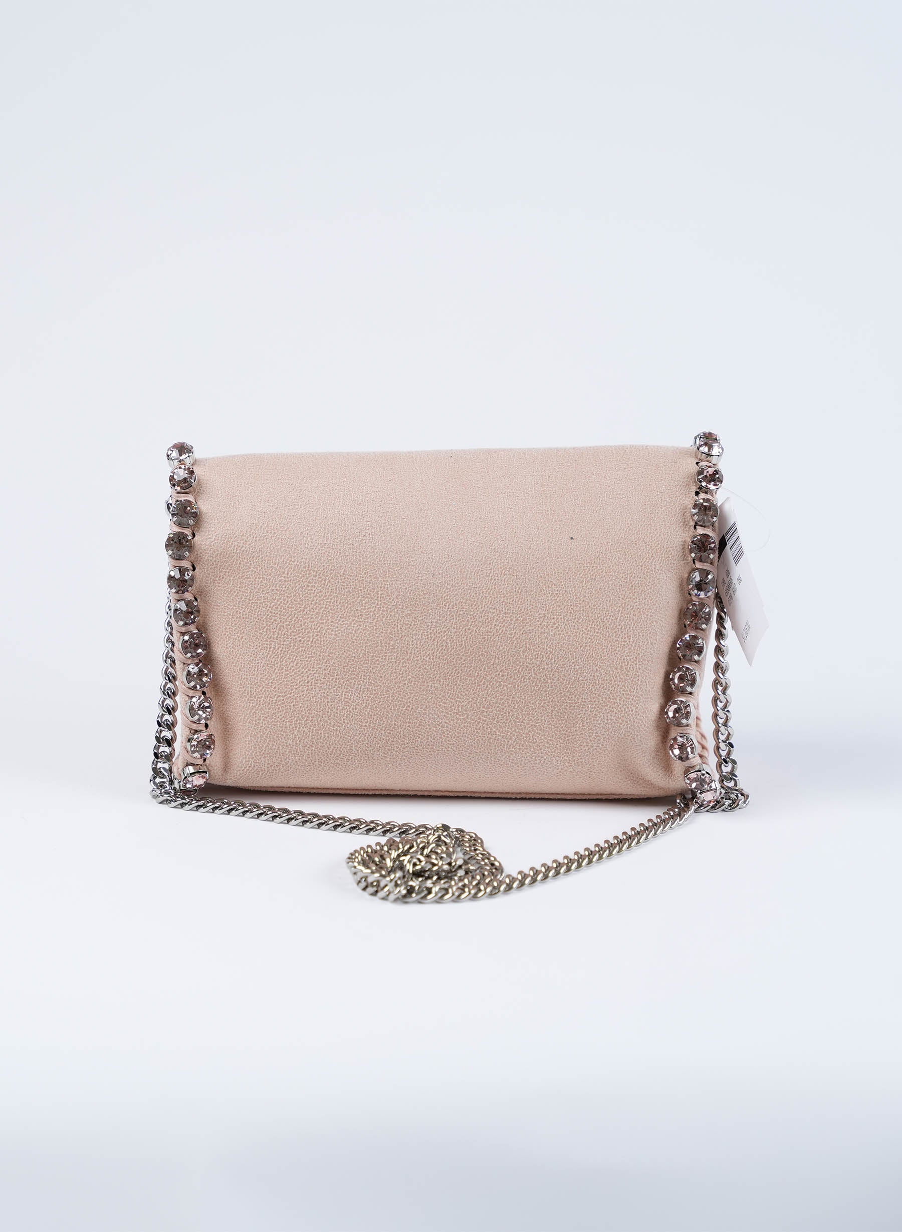 Stella McCartney The Falabella Crystal Embellished Faux Suede Shoulder Bag