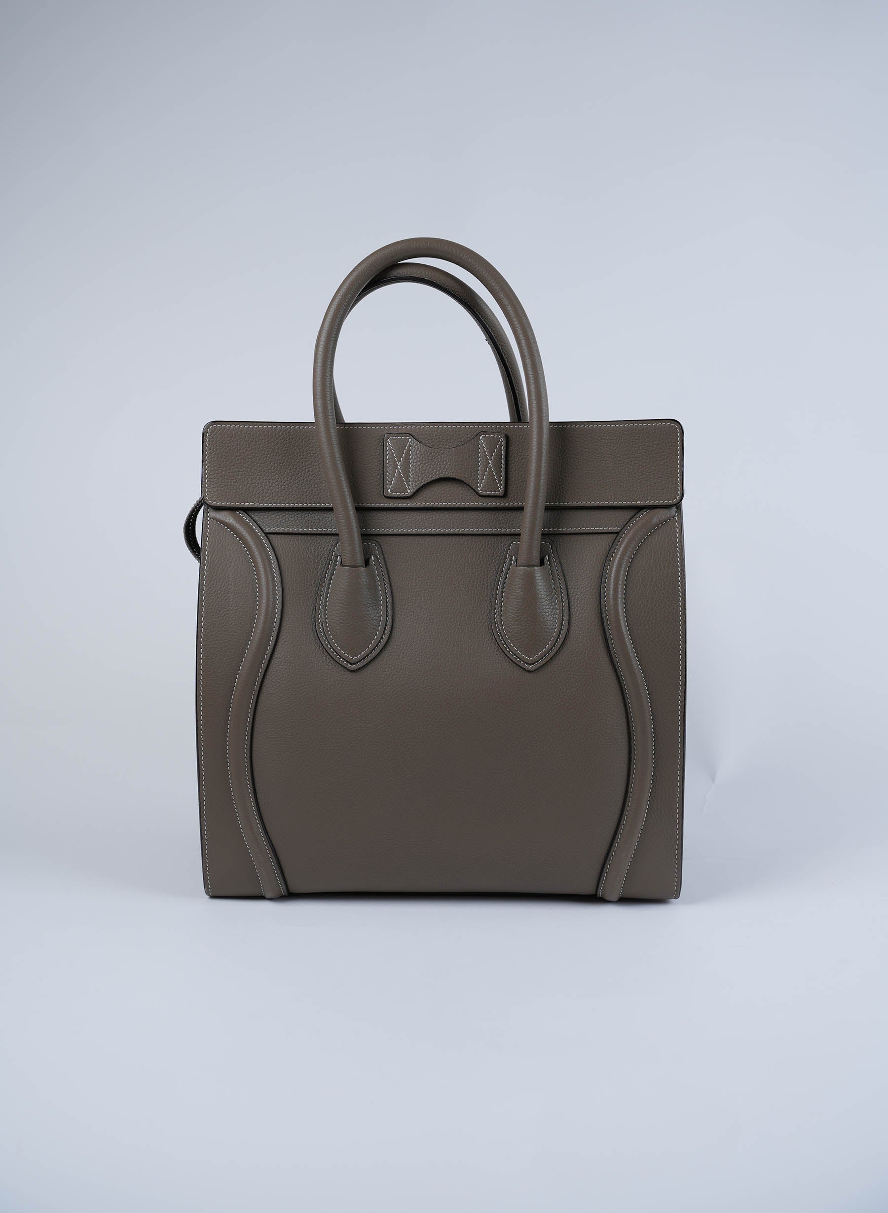 Celine Micro Luggage Handbag in Drummed Calfskin