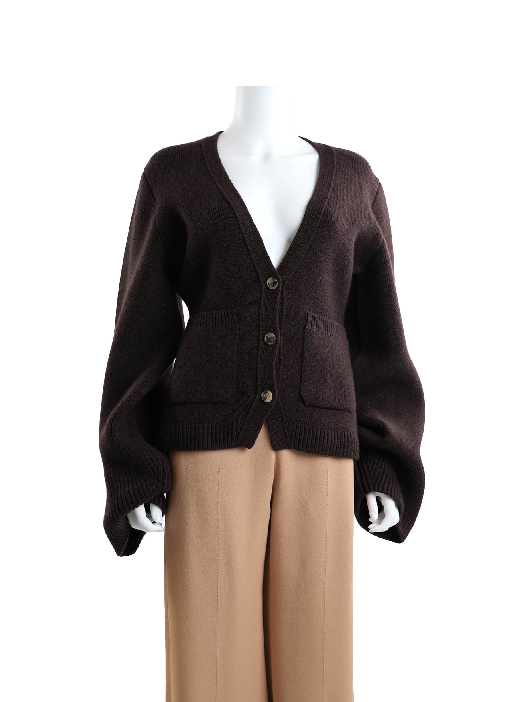 Khaite Scarlet Cashmere Rosewood Cardigan