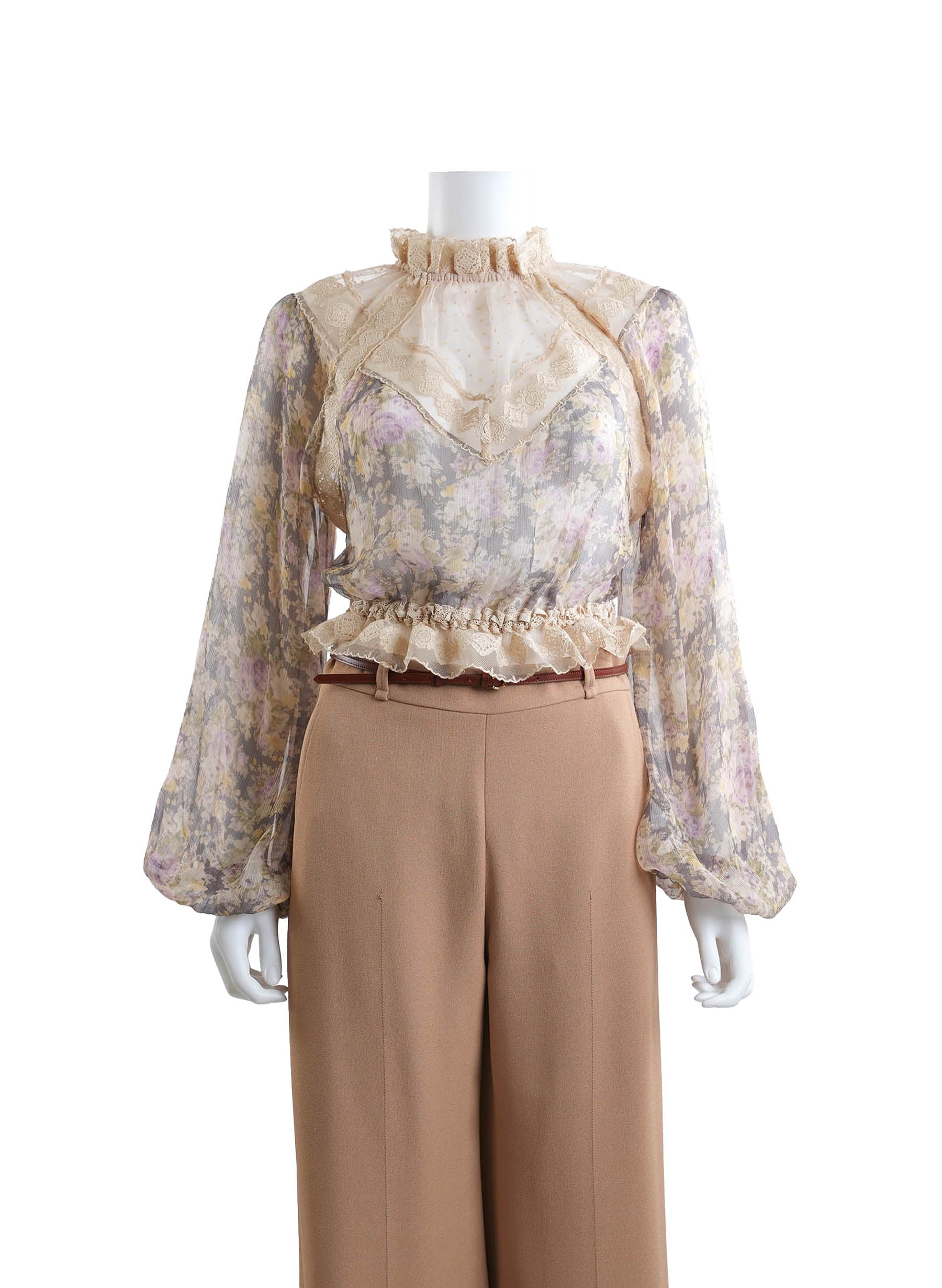 Zimmermann Sabotage Lace Yoke Blouse