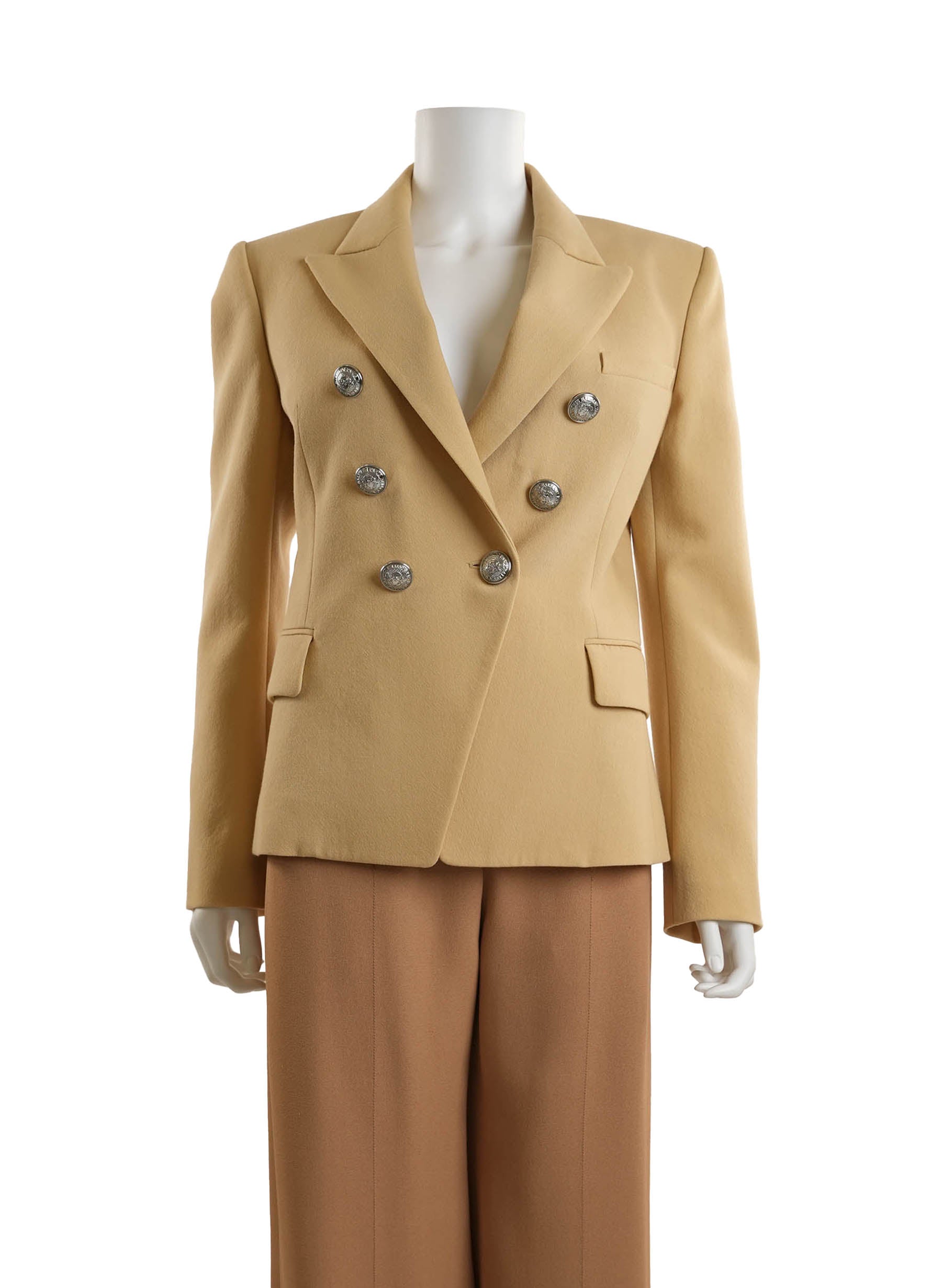 Balmain Yellow Double Breasted Blazer