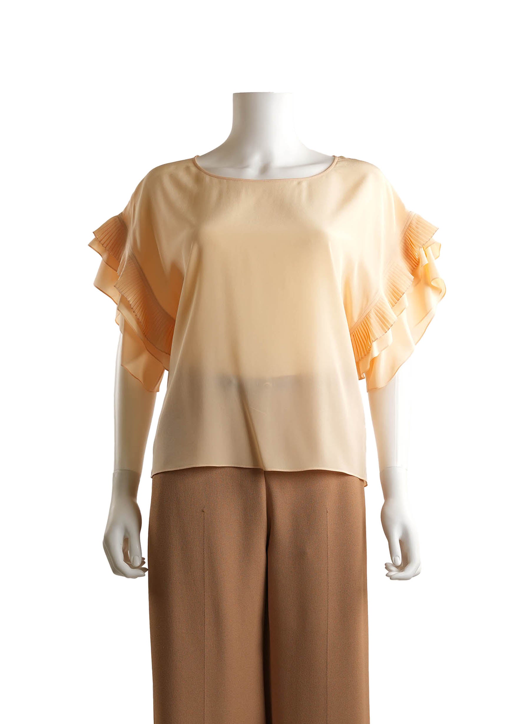 Chloe Peach Ruffle Top