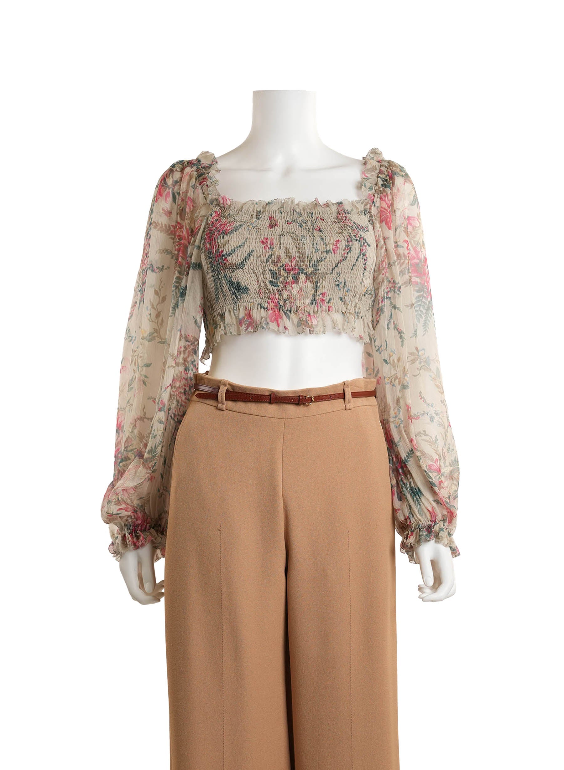 Zimmermann Floral Crop Blouse