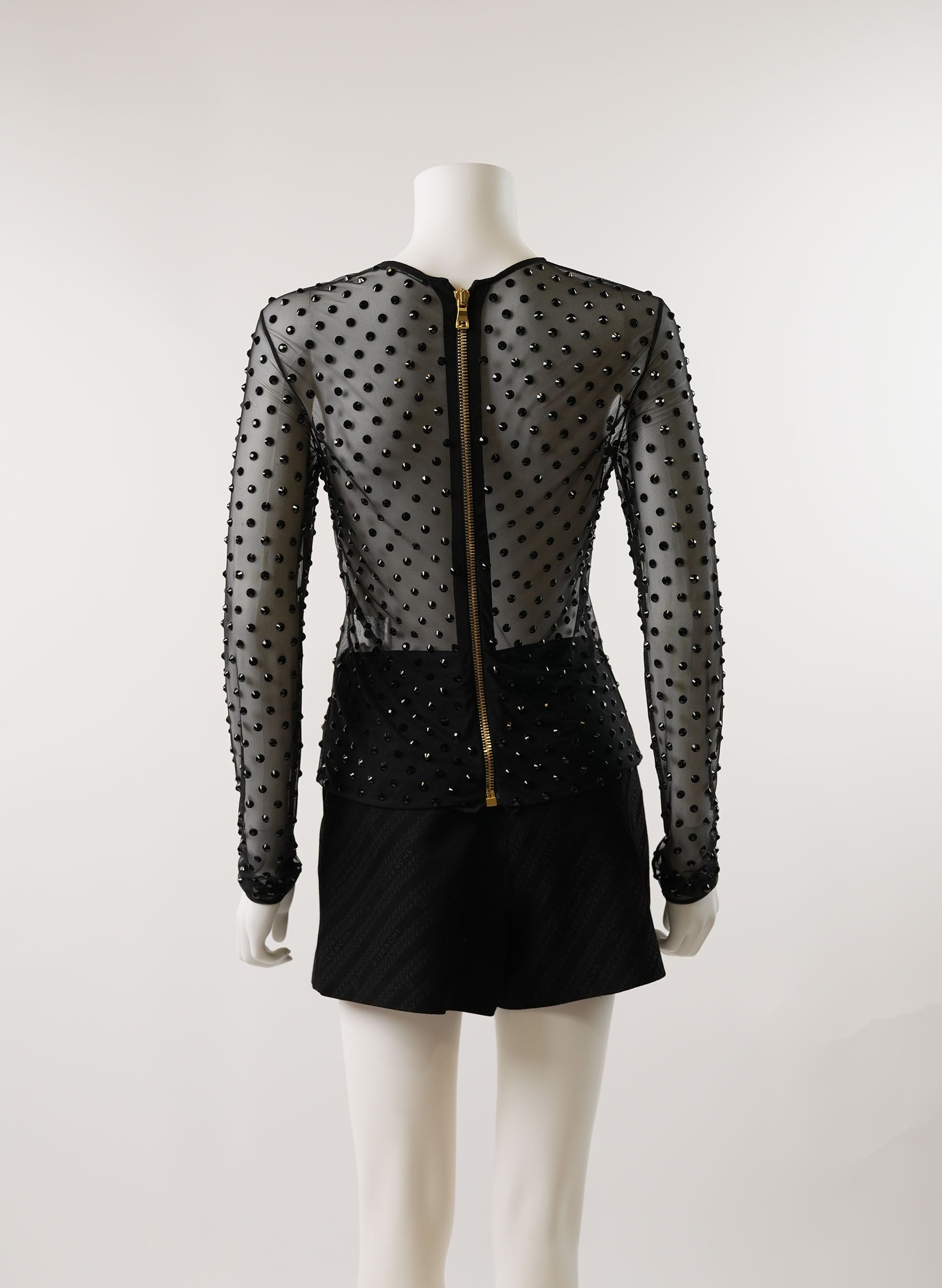 Balmain Embellished Long Sleeve Top