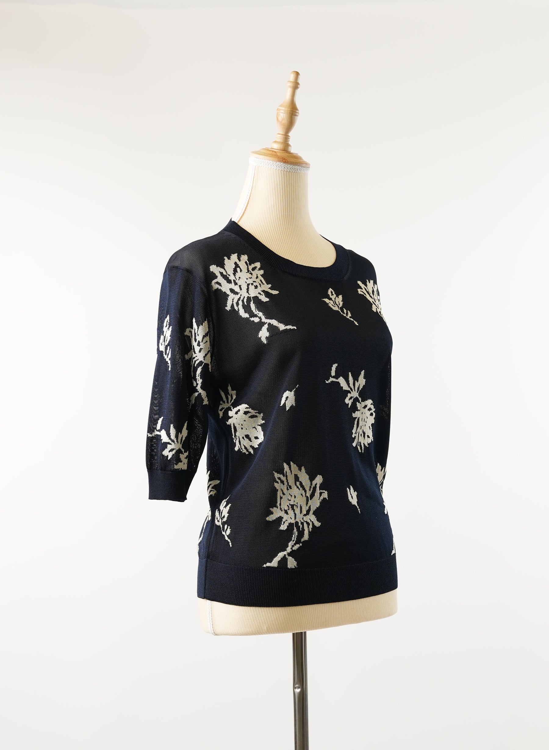 Chloe Floral Jacquard Knit Top