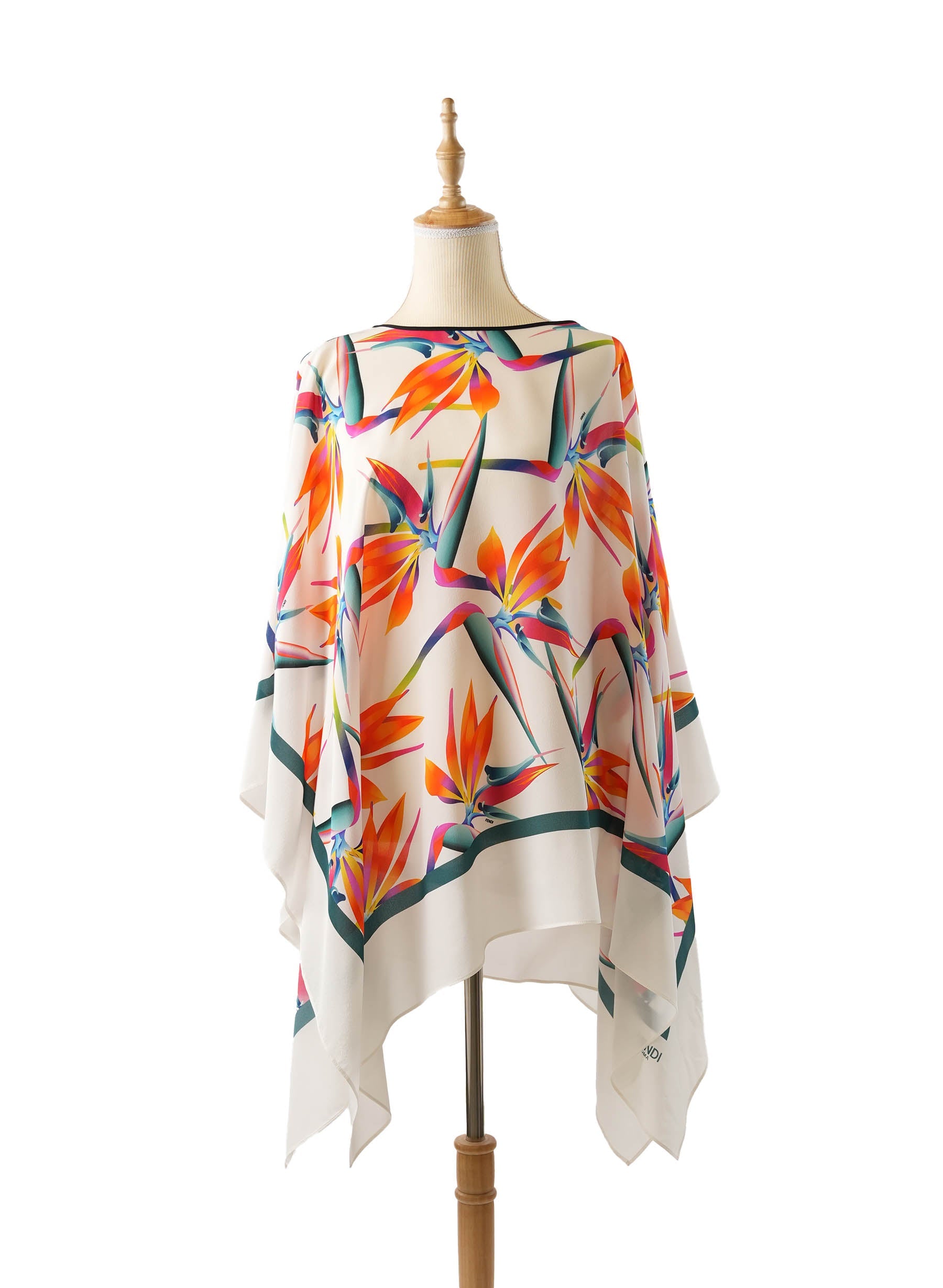 Fendi Bird of Paradise Print Kaftan