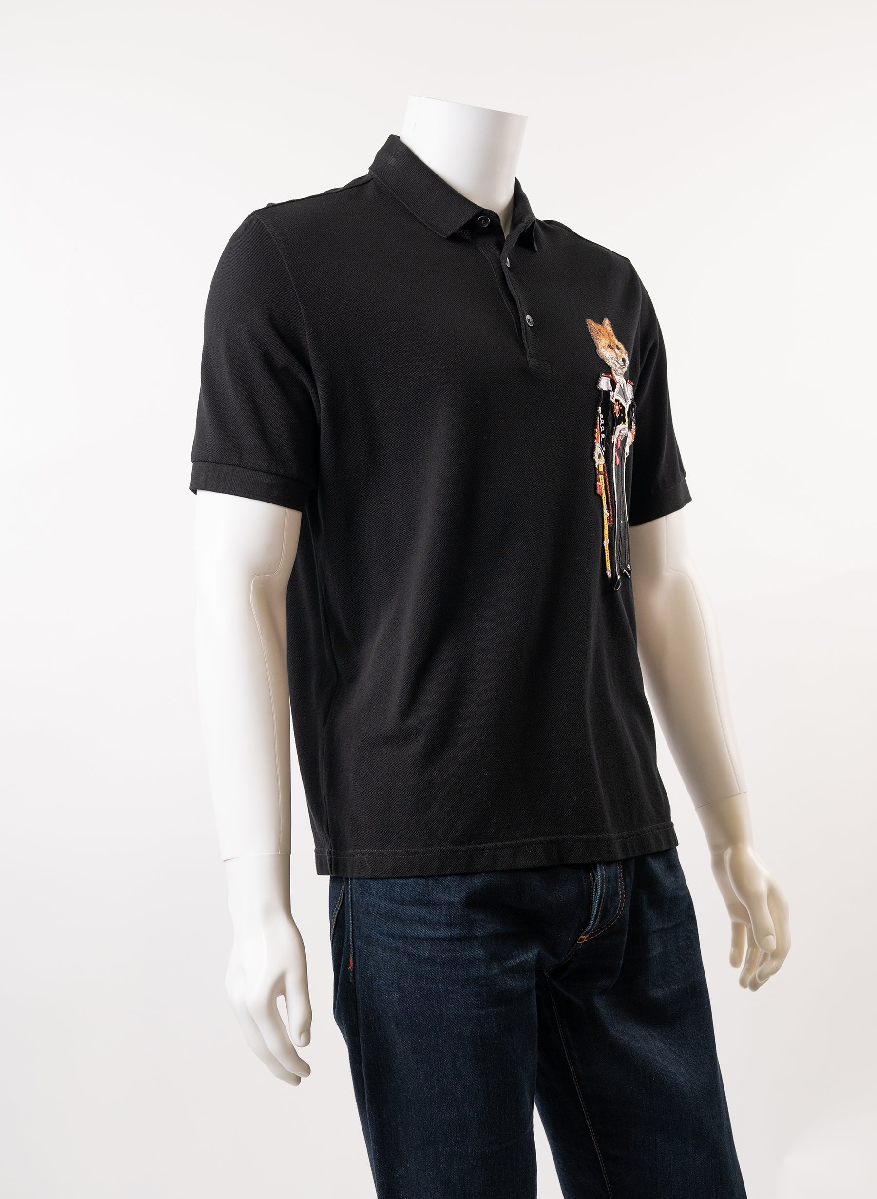 Dolce & Gabbana Fox Colonel Patch Polo Shirt