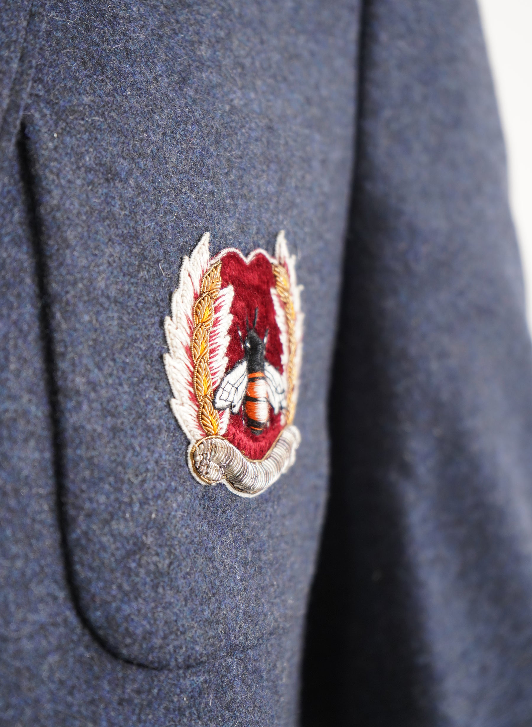 Gucci Cambridge Felt Jacket with Crest