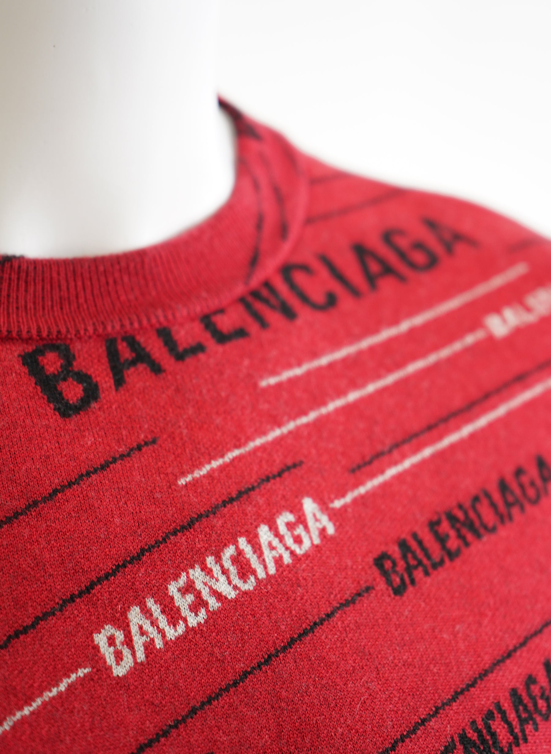 Balenciaga Jacquard Logo Wool Sweater