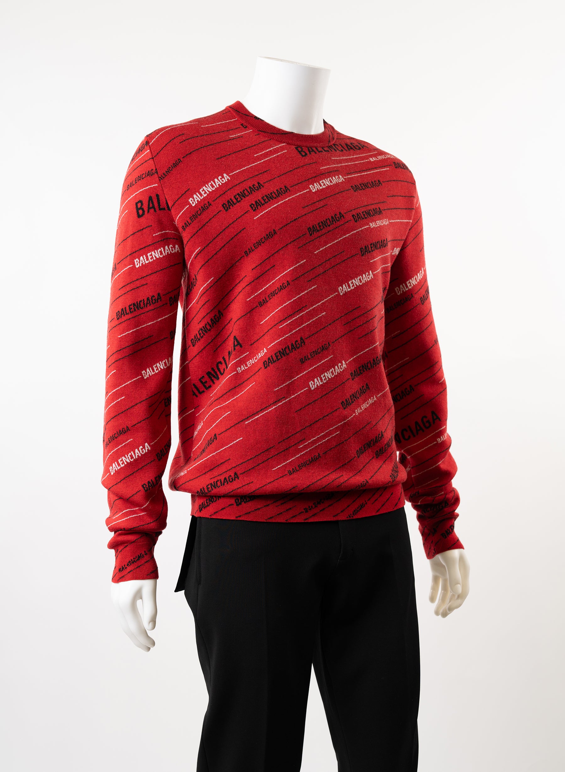 Balenciaga jacquard logo crewneck sweater online