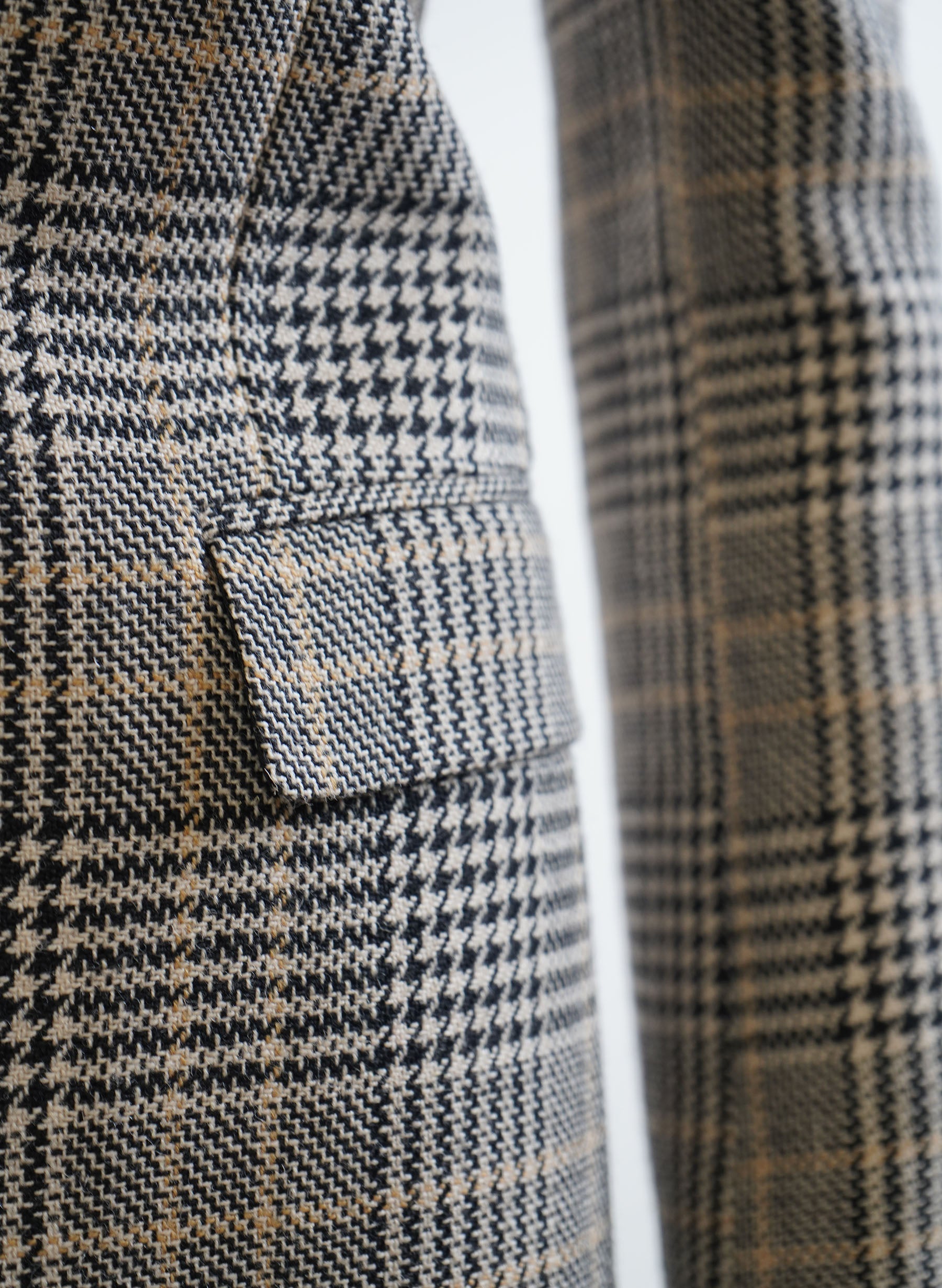 Saint Laurent Houndstooth Plaid Jacket