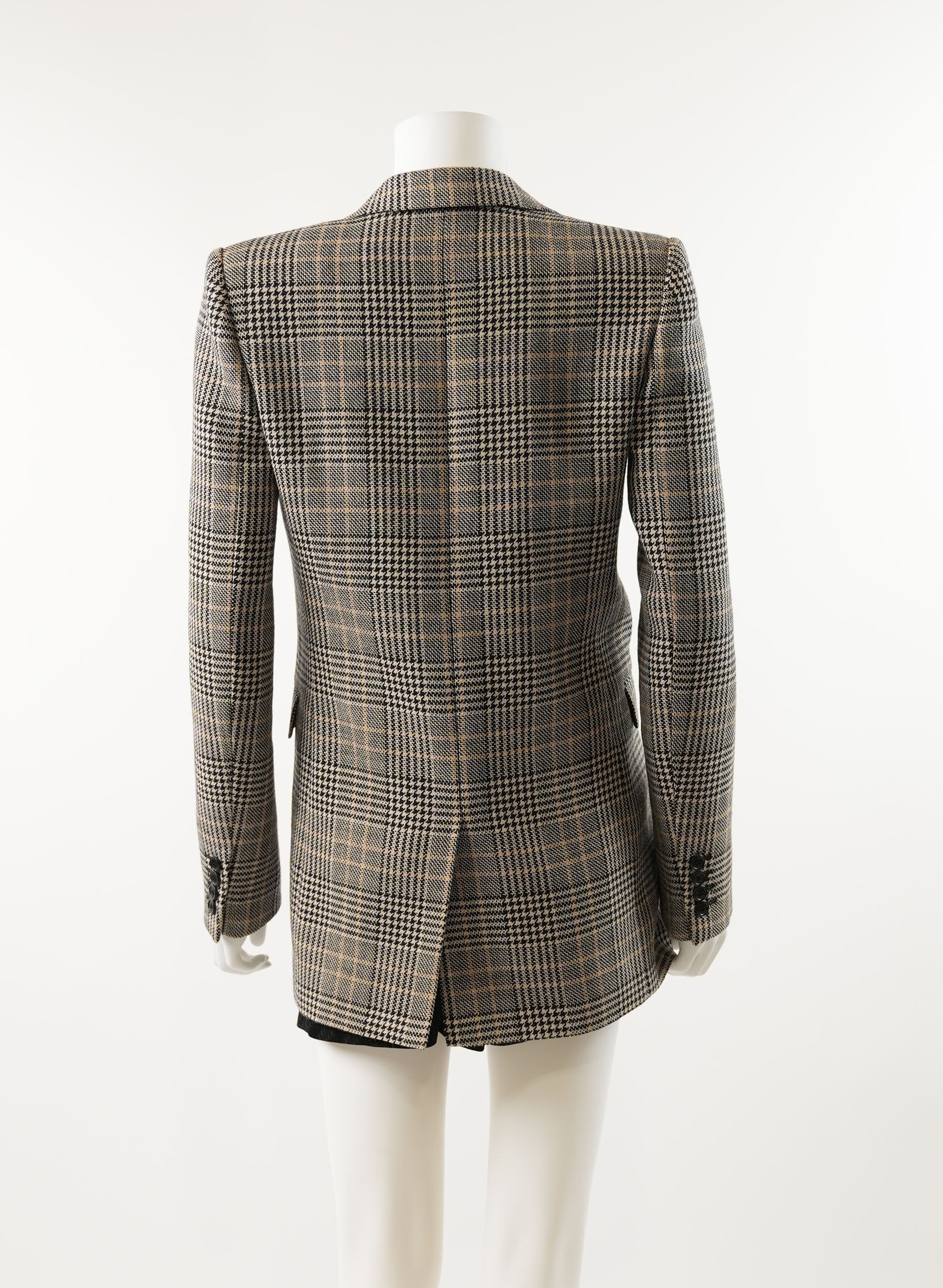 Saint Laurent Houndstooth Plaid Jacket